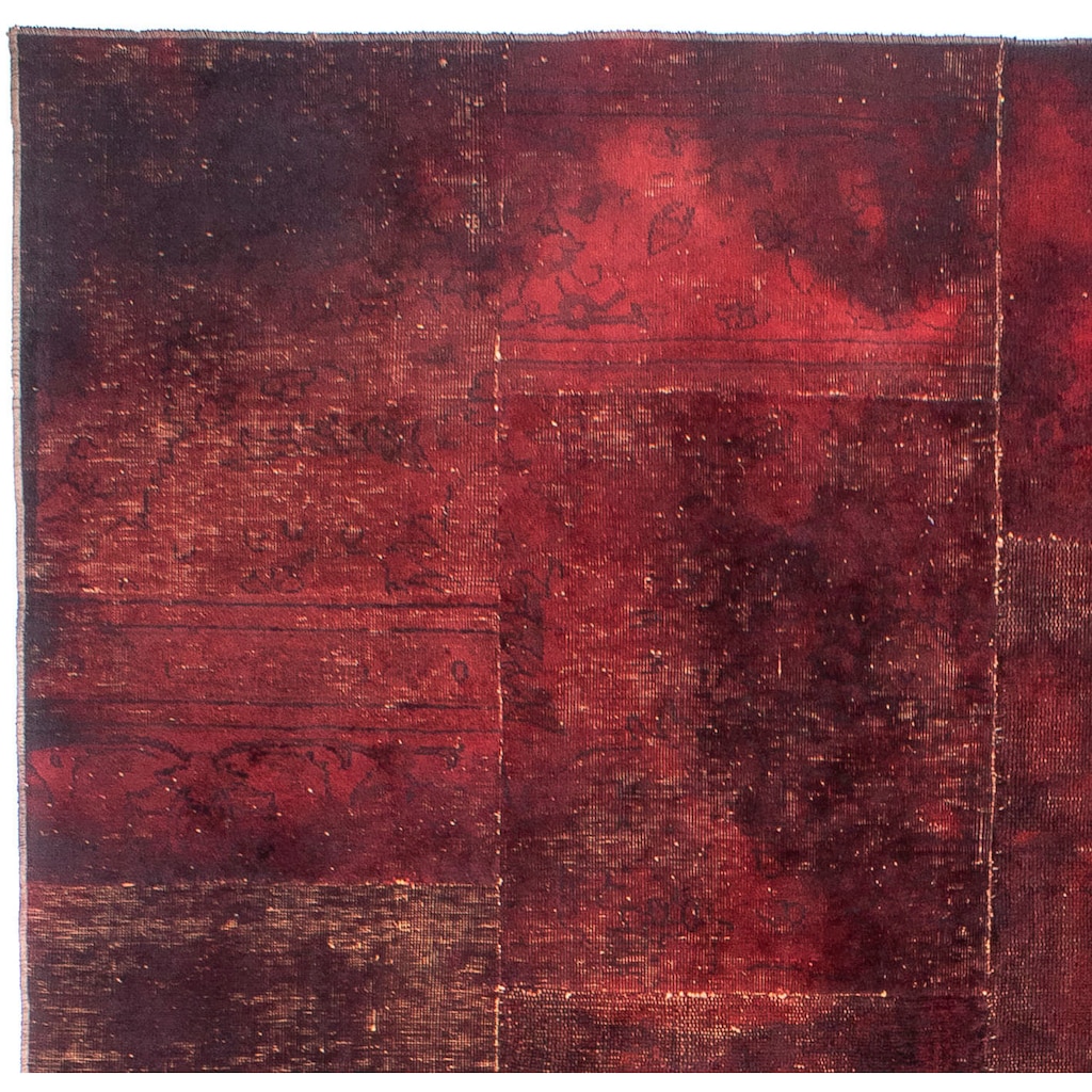 morgenland Teppich »Patchwork - 300 x 197 cm - mehrfarbig«, rechteckig, Wohnzimmer, Handgeknüpft, Einzelstück mit Zertifikat