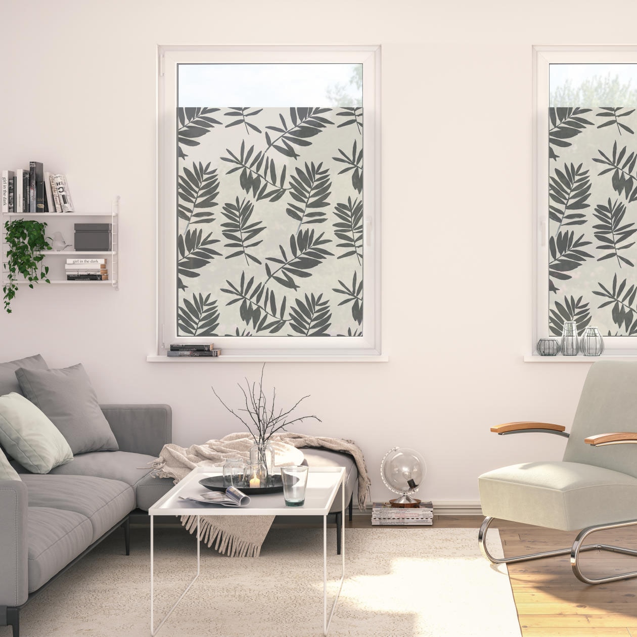 Image of LICHTBLICK ORIGINAL Fensterfolie "Fensterfolie selbstklebend, Sichtschutz" 1 Stk. blickdicht glatt statisch haftend