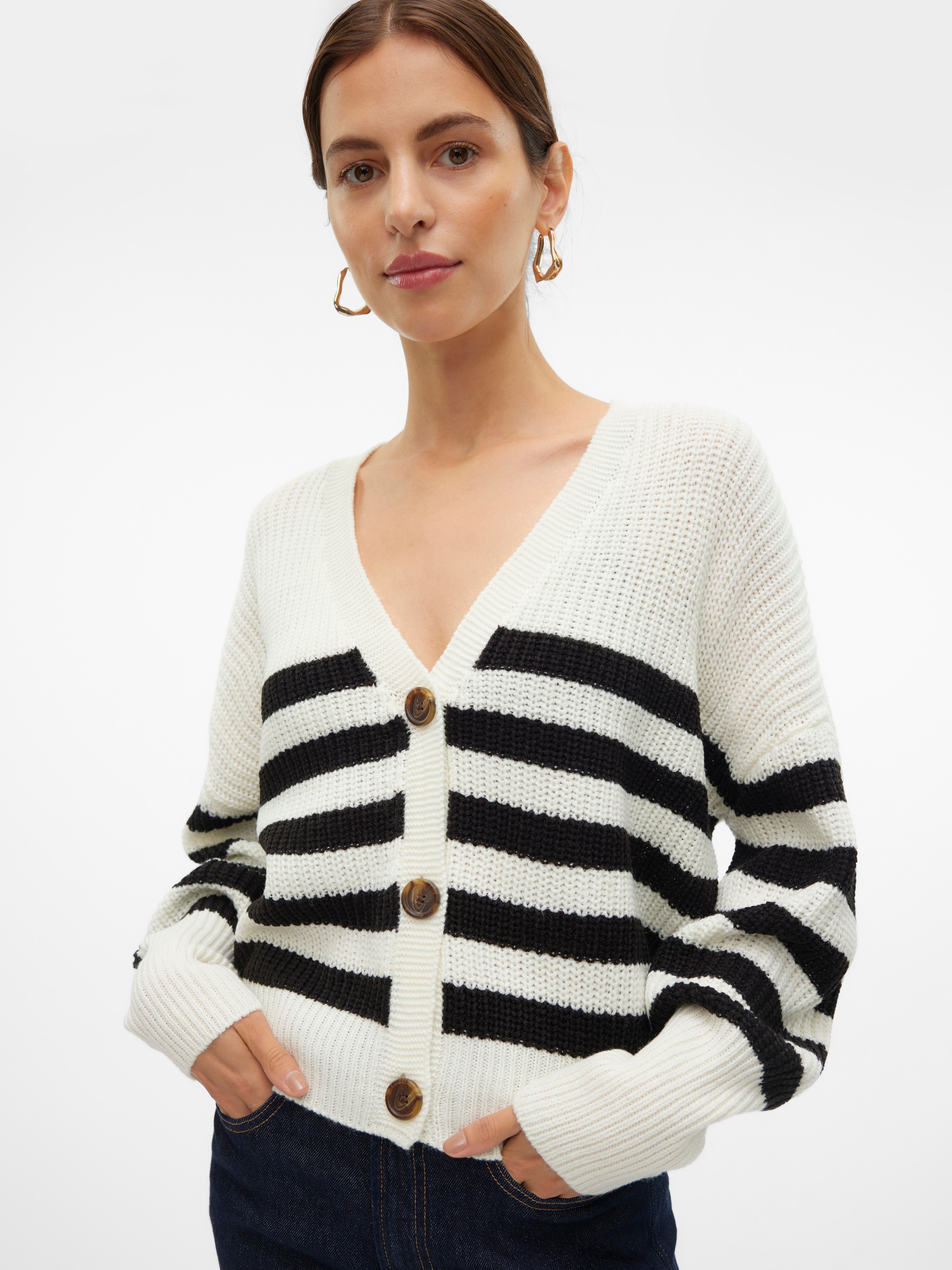 Vero Moda Strickjacke »VMLEA LS V-NECK CUFF CARDIGAN«