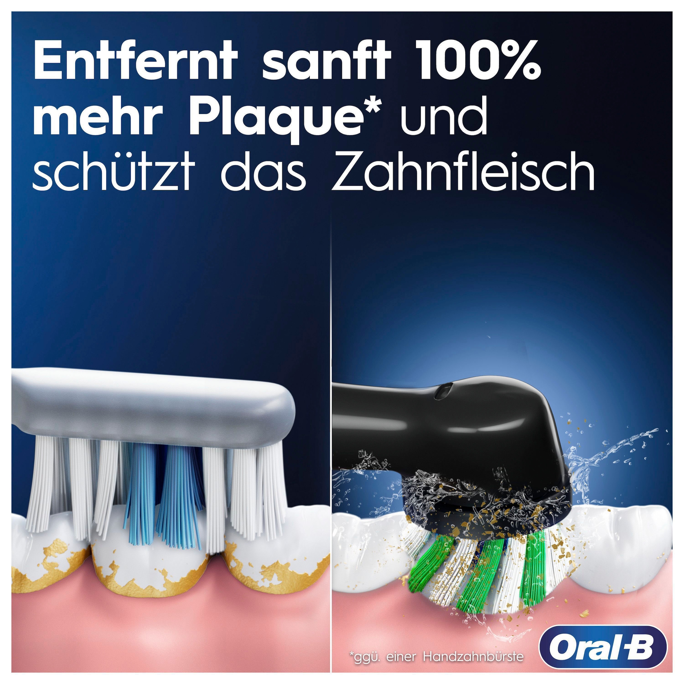 Oral-B Elektrische Zahnbürste »PRO Series 1 Doppelpack«, 2 St. Aufsteckbürsten, Drucksensor