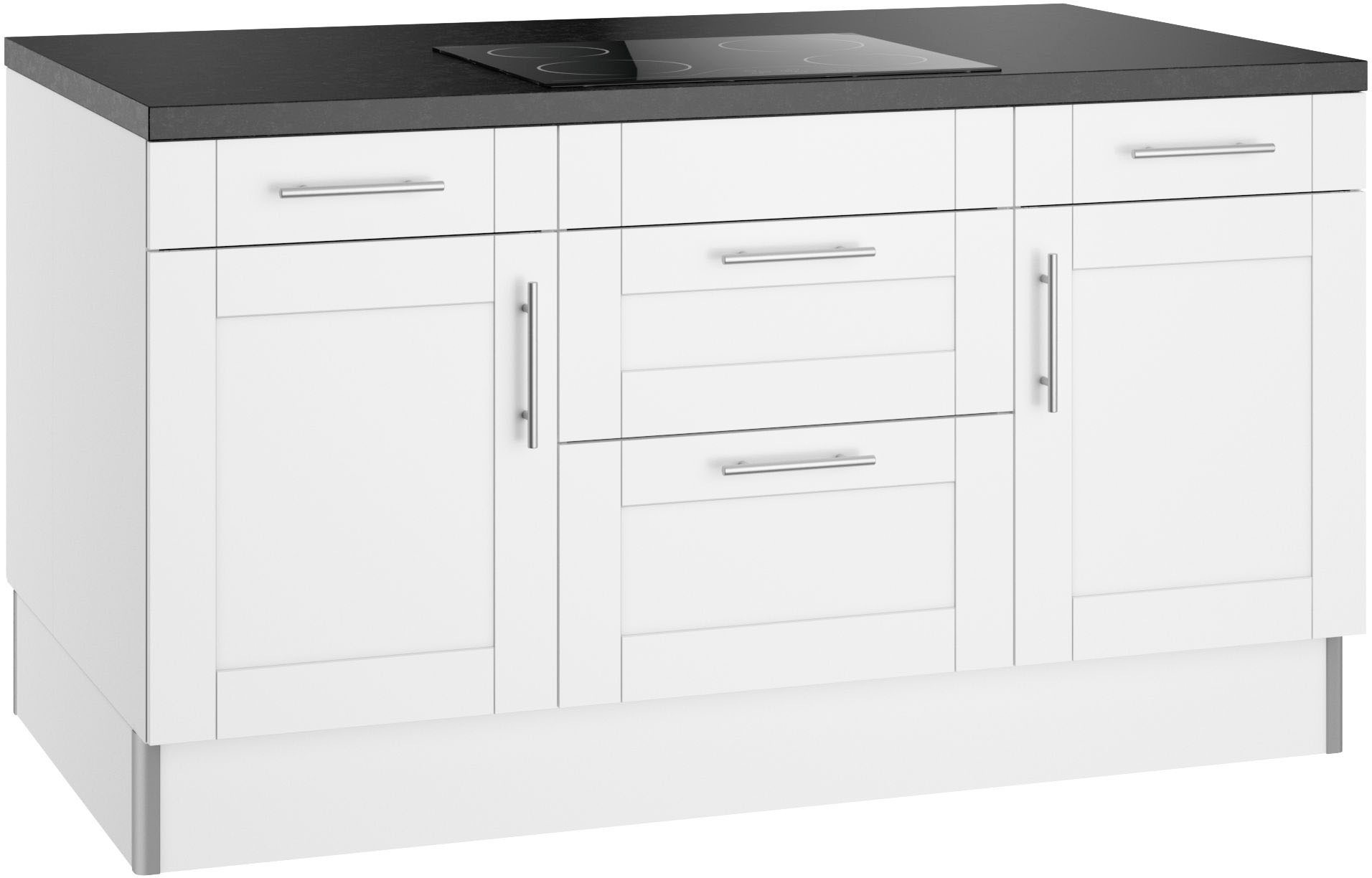 KOCHSTATION Kochinsel »KS-Ahus«, Kücheninsel, Breite 160 cm, wahlw. mit E-Gerät, Soft Close Funktion