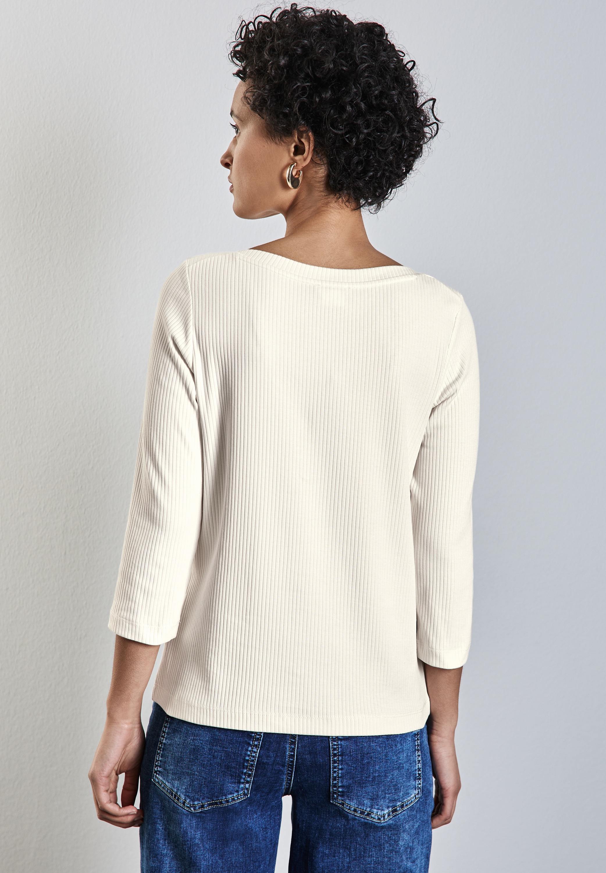 STREET ONE Langarmshirt, mit Rippstruktur