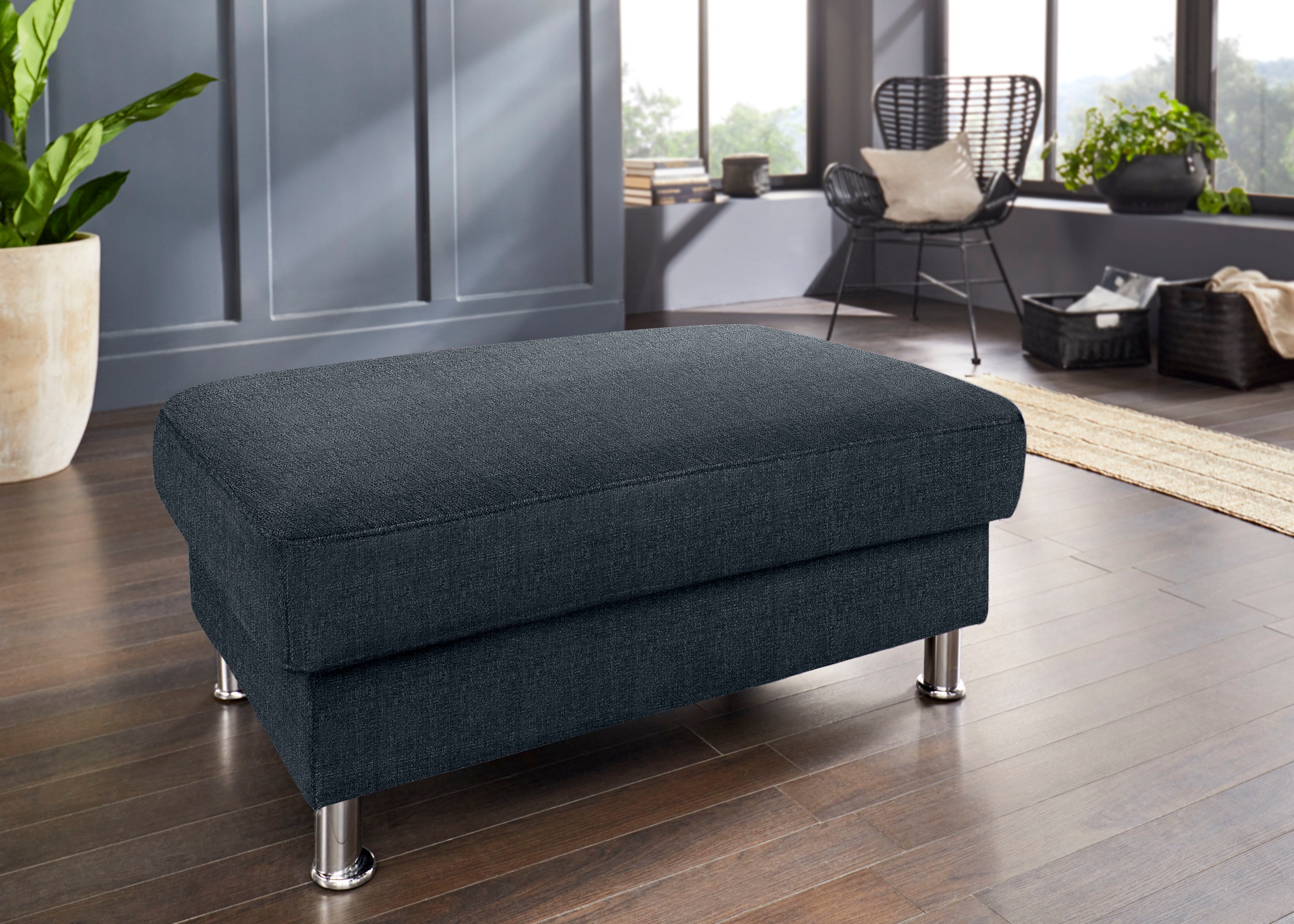 Image of Nova Via Hockerbank »Lasse-Luxus«, (1 St.), Hochwertiger Kaltschaum (Belastbarkeit bis 140 kg/Sitz) und wahlweise mit Aqua Clean Stoff für leichte Reinigung mit Wasser, passend zu Polster "Lasse Luxus" bei Ackermann Versand Schweiz