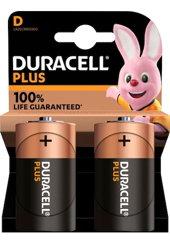 Duracell Batterie »Plus«, LR20, (Packung, 2 St.) kaufen