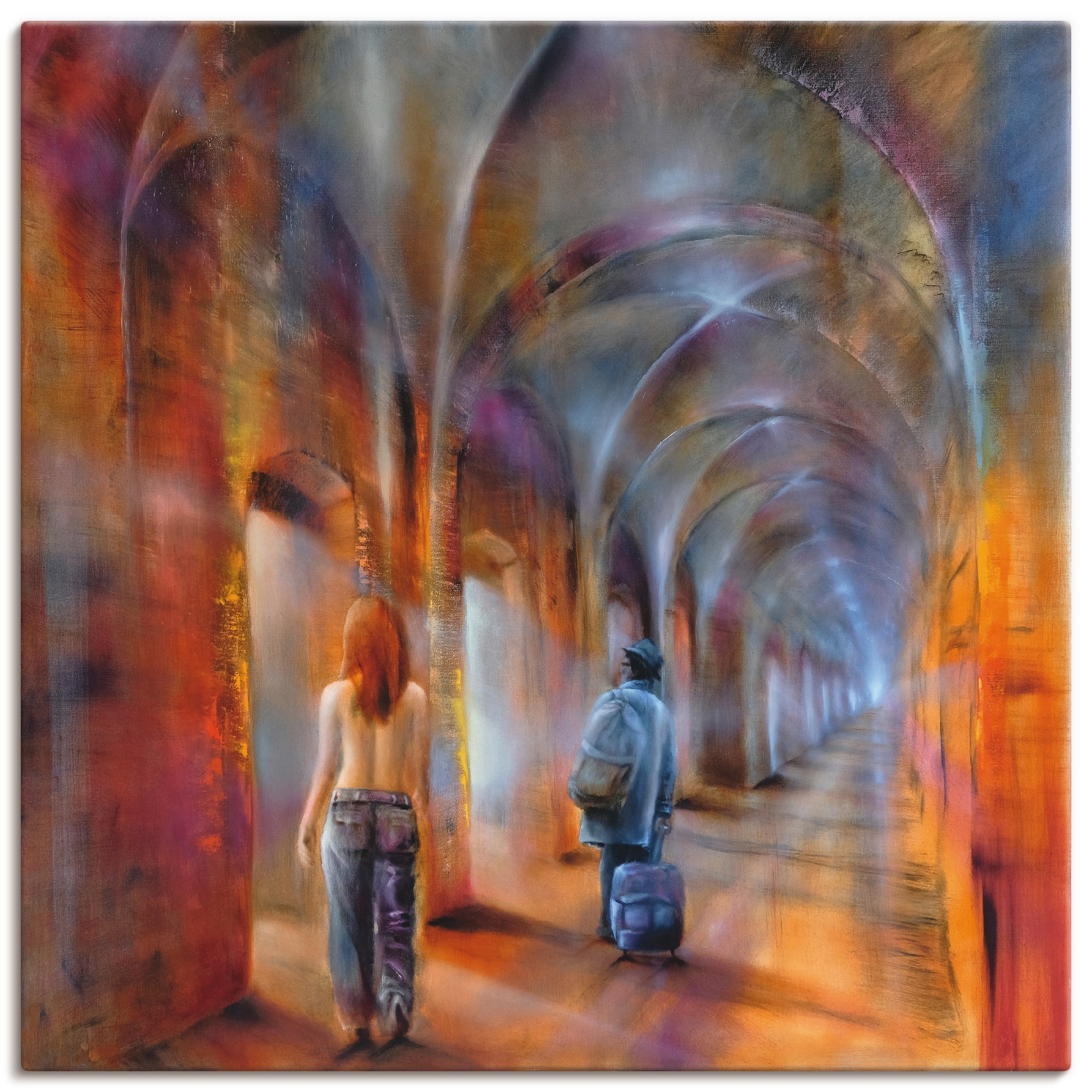 Image of Artland Wandbild »Unterwegs«, Gebäude, (1 St.), in vielen Grössen & Produktarten - Alubild / Outdoorbild für den Aussenbereich, Leinwandbild, Poster, Wandaufkleber / Wandtattoo auch für Badezimmer geeignet bei Ackermann Versand Schweiz