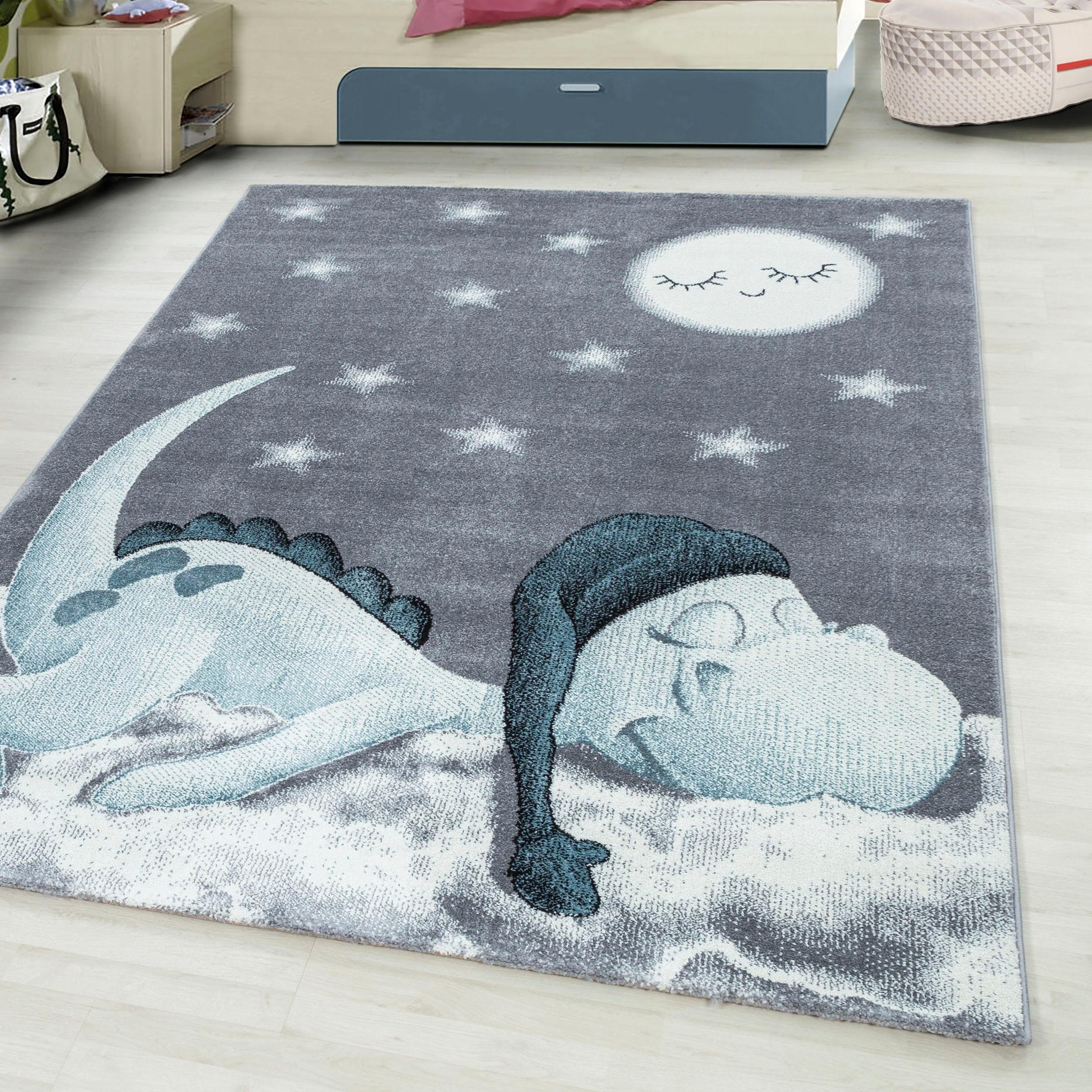 Image of Ayyildiz Teppiche Kinderteppich "Bambi 840" rechteckig 11 mm Höhe auch in rund, Drachen Motiv, Kurzflor