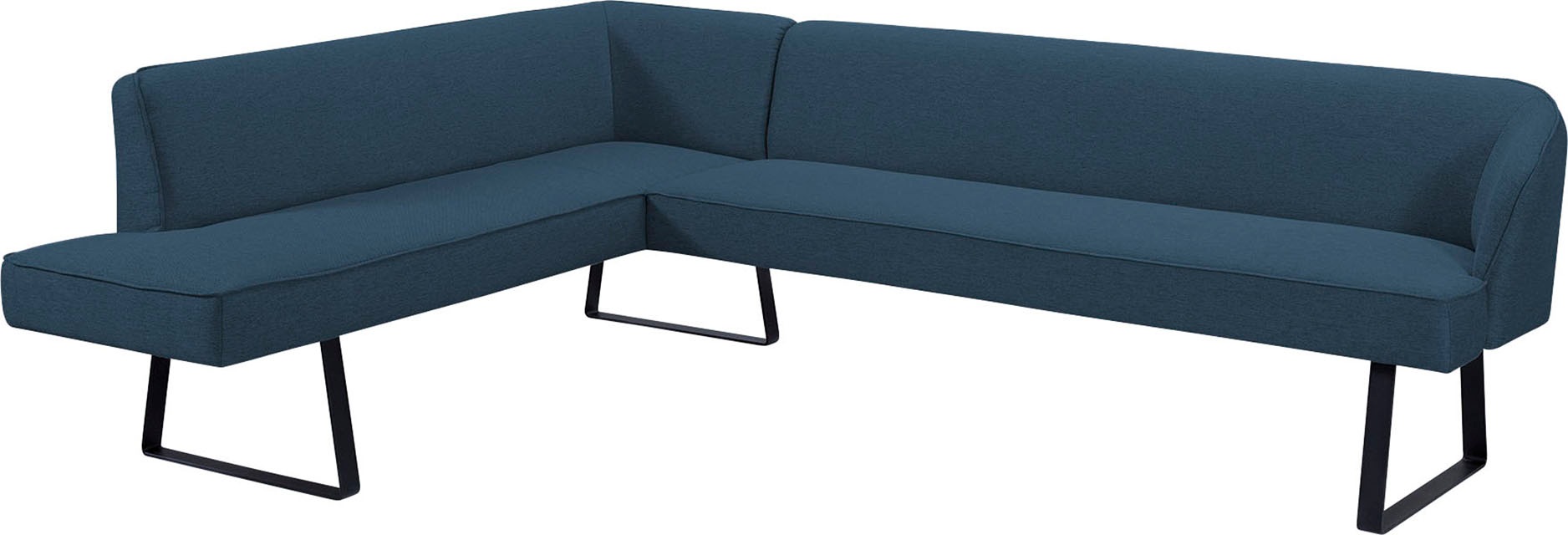 exxpo - sofa fashion Eckbank »Americano«, mit Keder und Metallfüssen, Bezug in verschiedenen Qualitäten