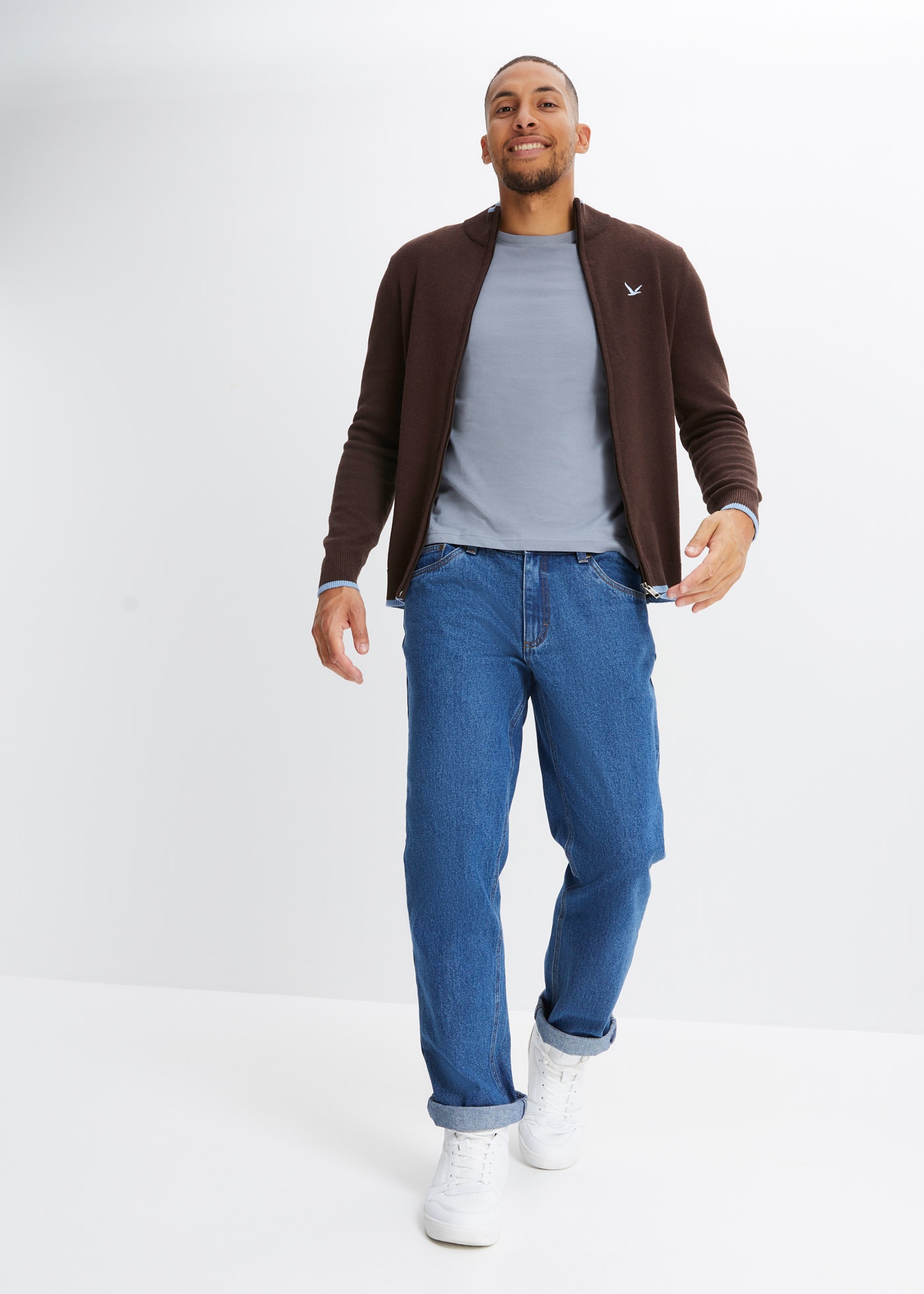 bonprix T-shirt Paquet, 3 cuis Regular Fit, Kurzarm, für den Alltag, aus Baumwolle und Viskose