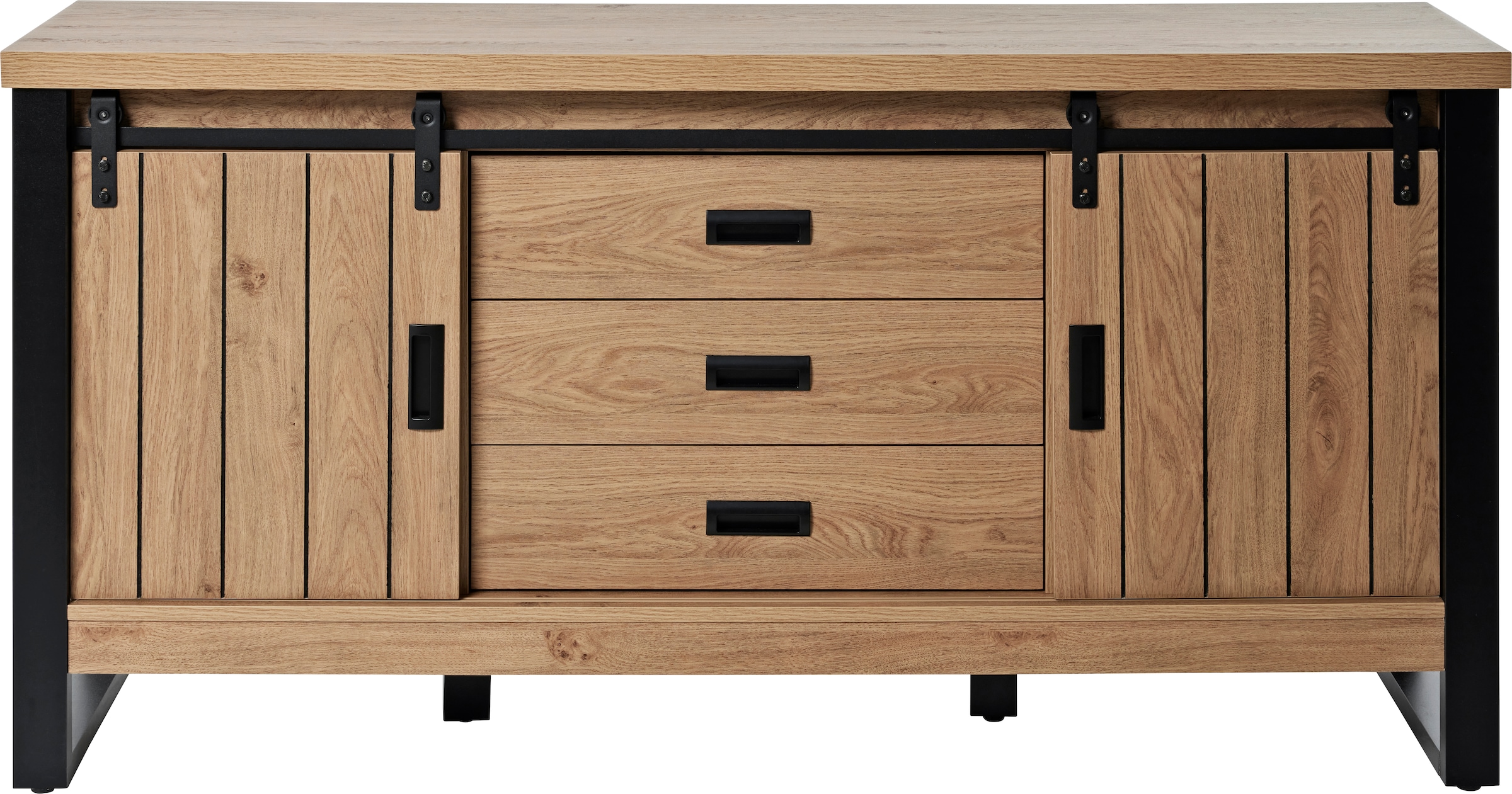 Jahnke Sideboard »SLIDE SBS 150« 1 Stk. tlg. Sideboard mit 2 Schiebetüren, Metallgestell, Breite ca. 150cm