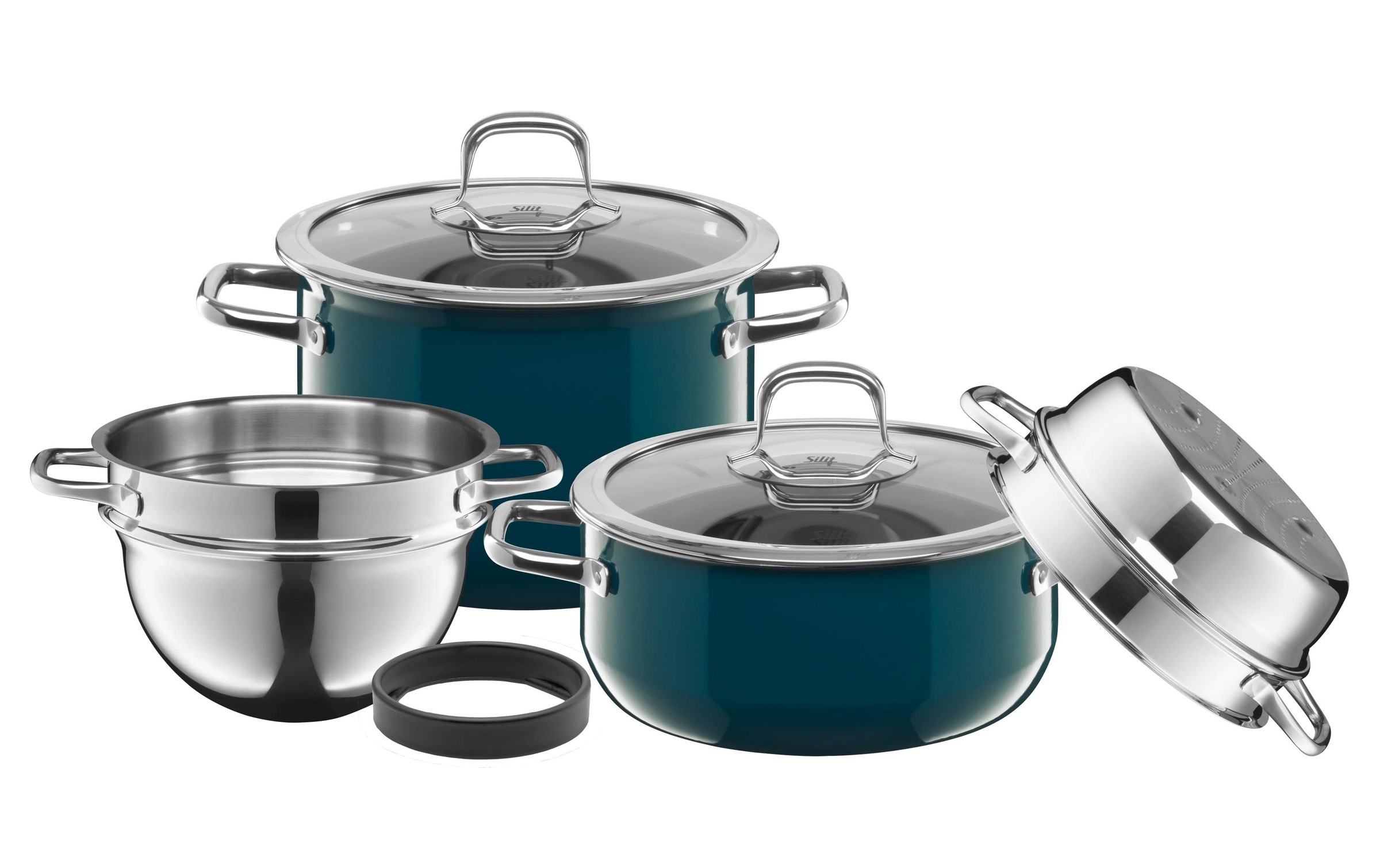 Image of Silit Topf-Set »Compact 22 cm, Petrol«, Keramik-Silargan® bei Ackermann Versand Schweiz