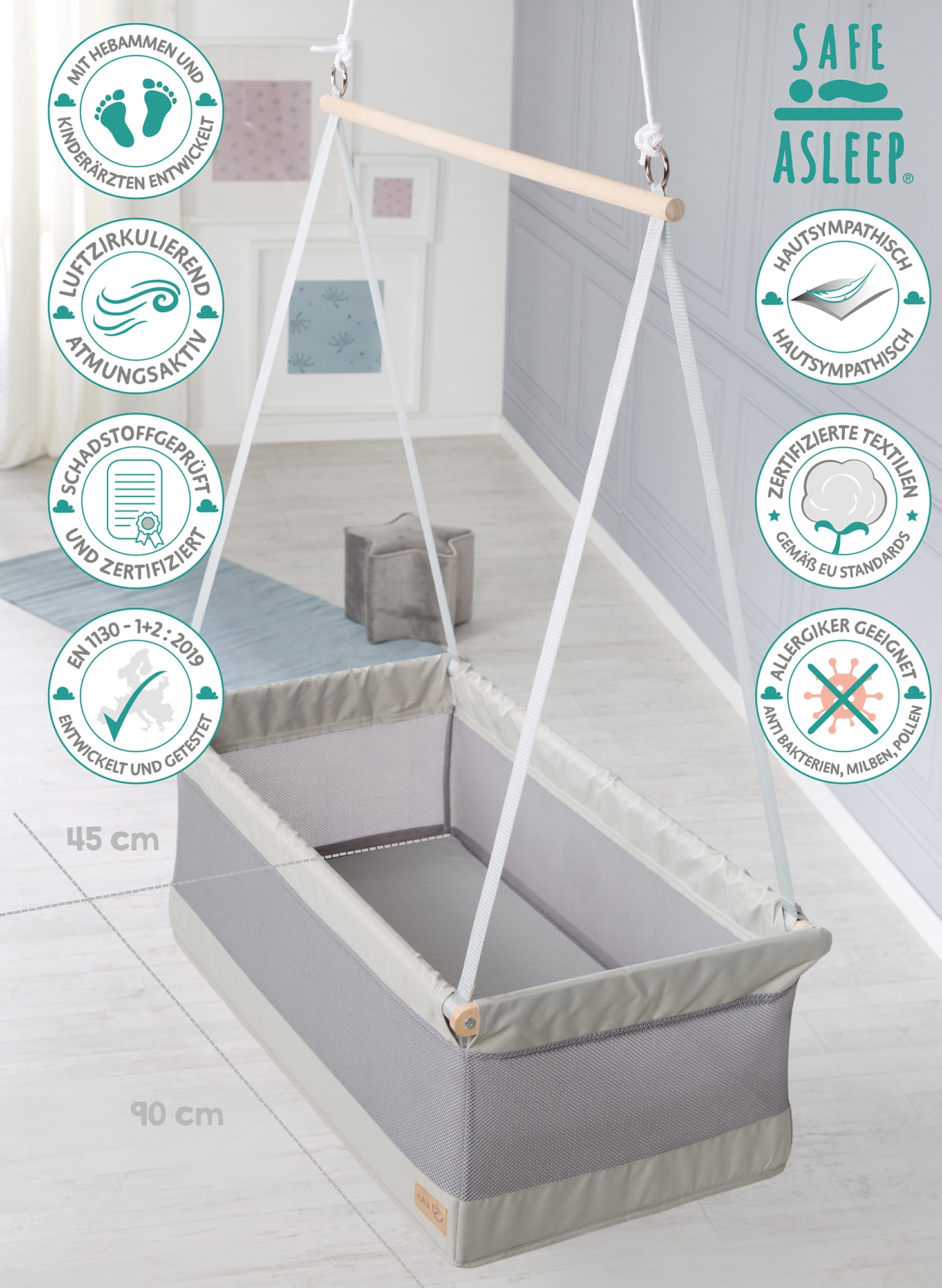 roba® Babybett »safe asleep® kaufen jetzt Hängebettchen« 