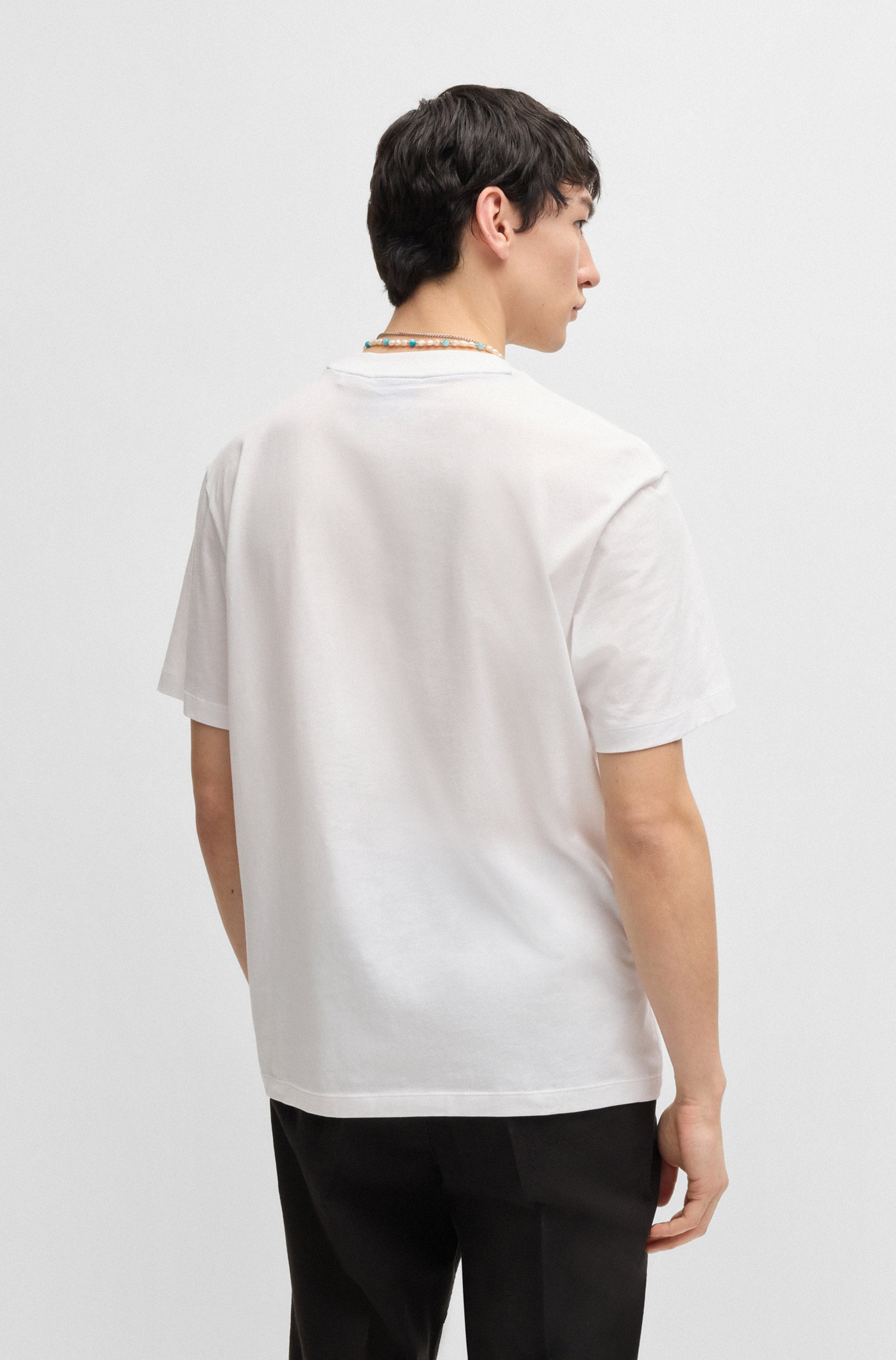 HUGO Blue T-Shirt »Nico« mit grossem Logo-Print, Unisex