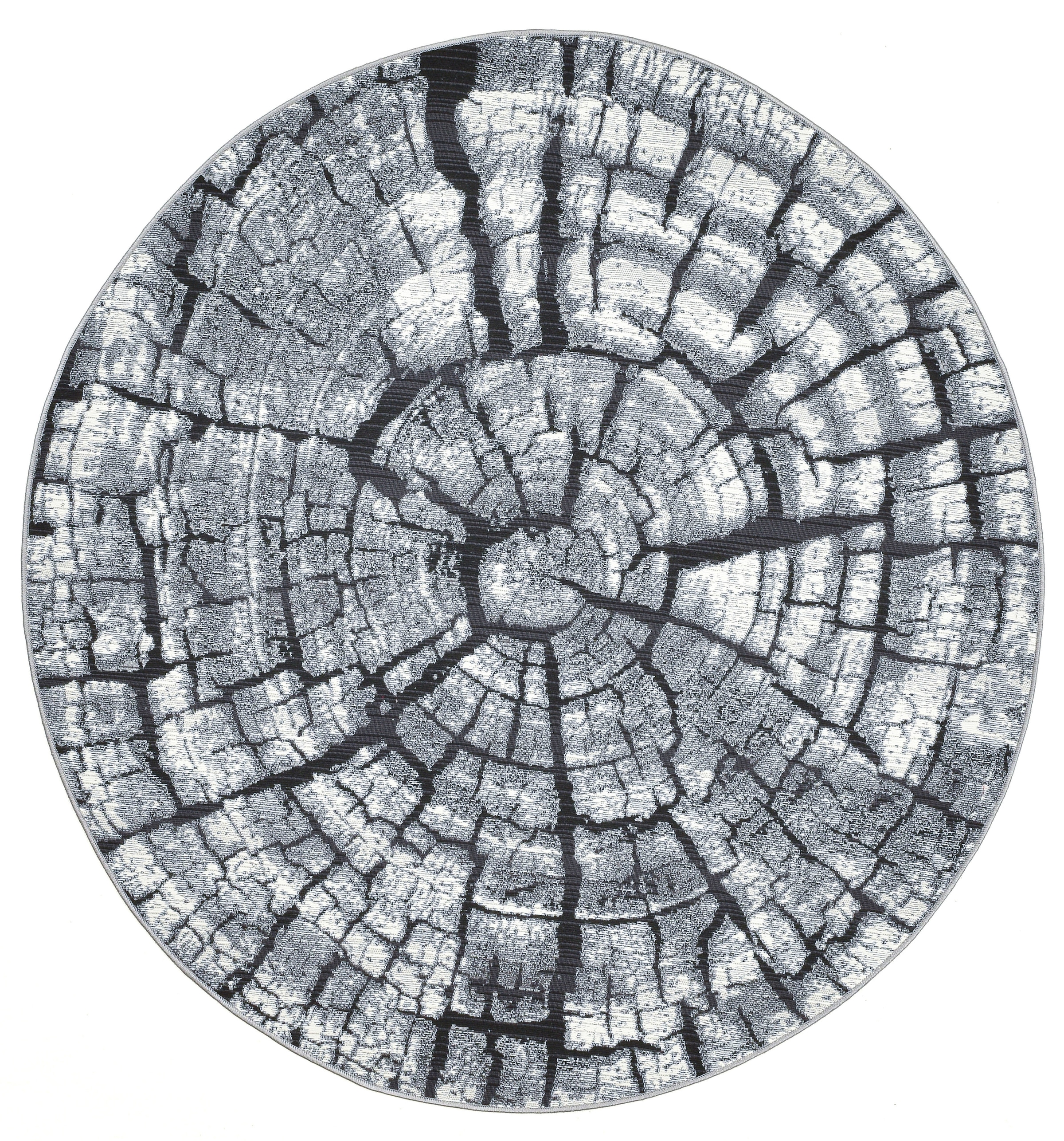 Image of Gino Falcone Teppich "Aurora GF-095" rund 5 mm Höhe Holz Optik, ideal im Wohnzimmer & Schlafzimmer