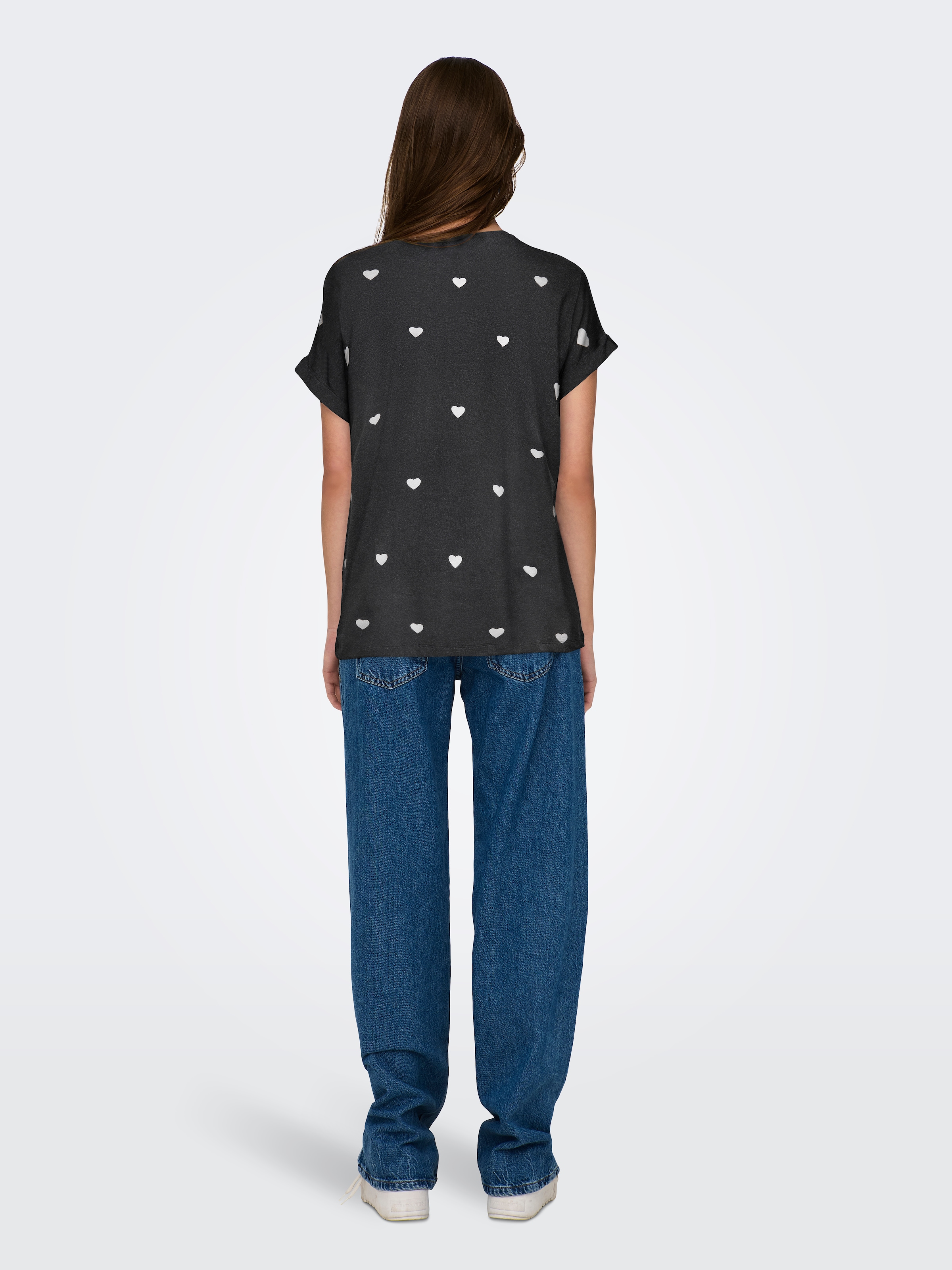 ONLY Kurzarmshirt »ONLMOSTER S/S AOP TOP CS JRS« Viskosemischung, Rundhals