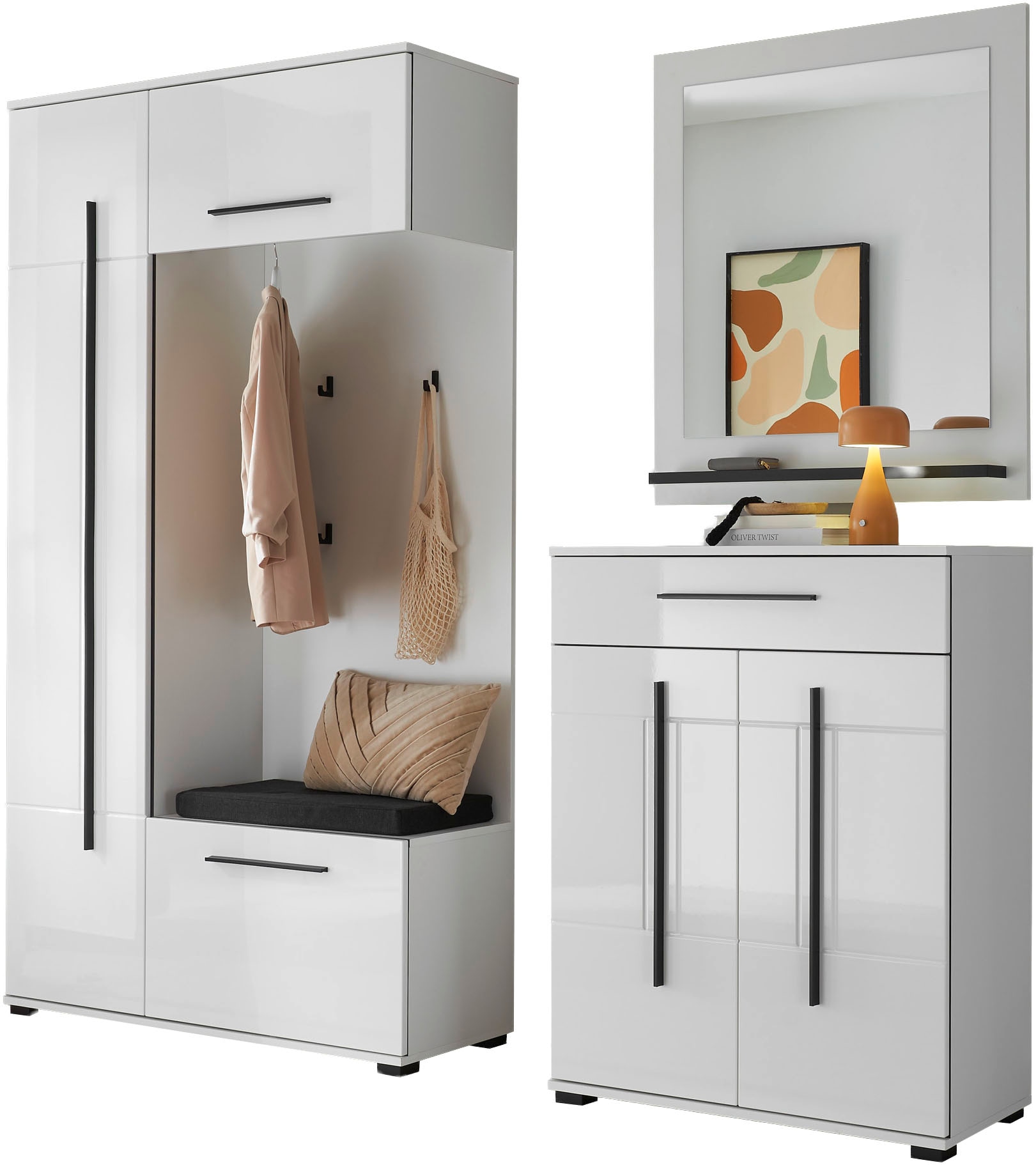 Home affaire Garderoben-Set »Cantara, moderne Garderobe, Komplettset mit viel Stauraum« Komplett-Set, 3 Stk. tlg.