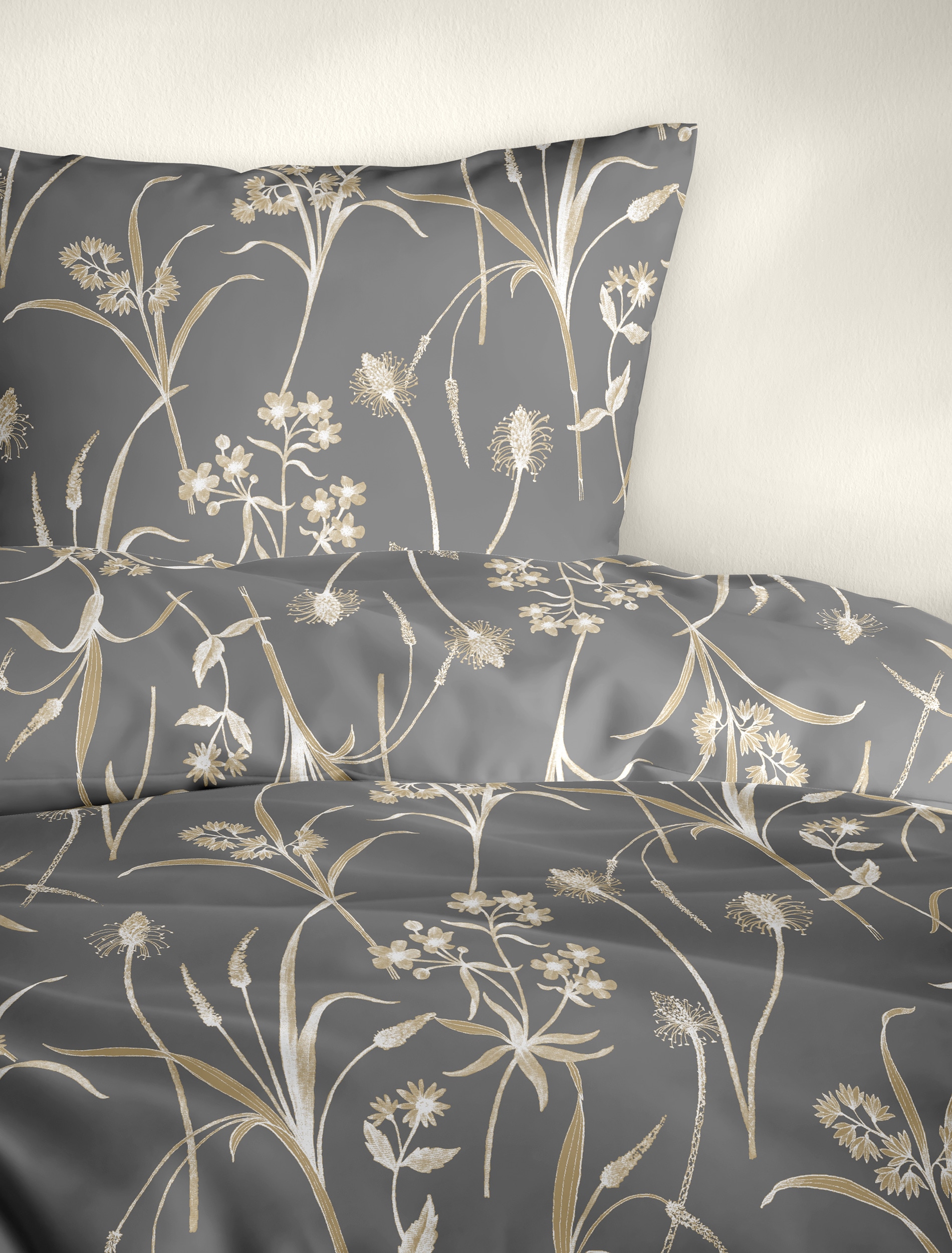 BIERBAUM Bettwäsche »3987« 2 Stk. tlg. Mako-Satin, 100 % Baumwolle, pflegeleicht