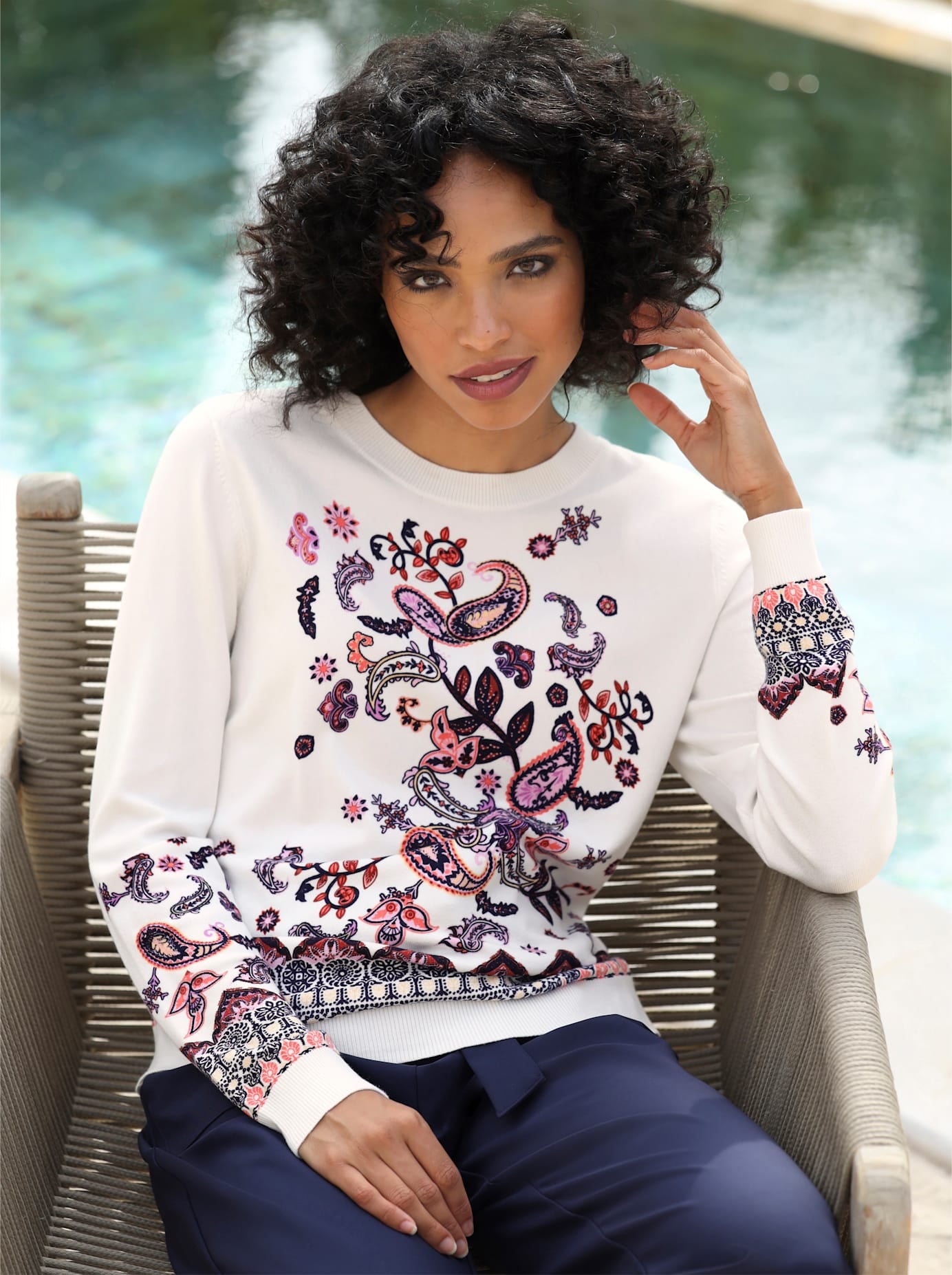 heine Strickpullover "Druck-Pullover"