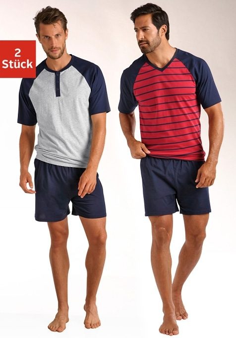 Image of le jogger Pyjama Packung, 2 Stück, 4 tlg. in kurzer Form, mit Raglanärmeln