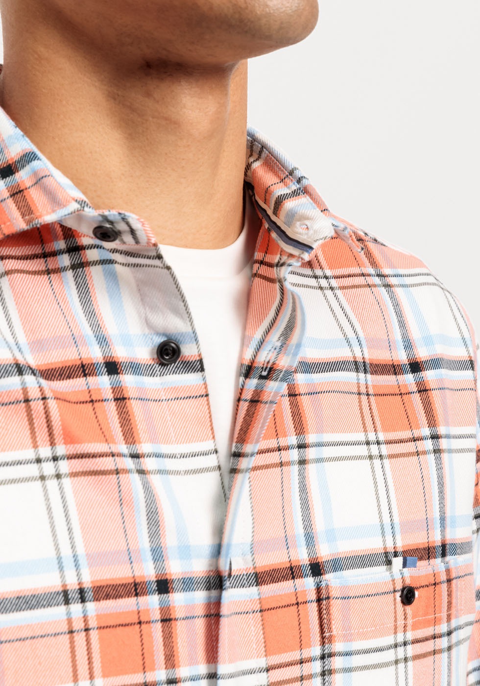 OLYMP Chemise à manches longues »Casual« im Karodessin, Brusttasche mit Knopf