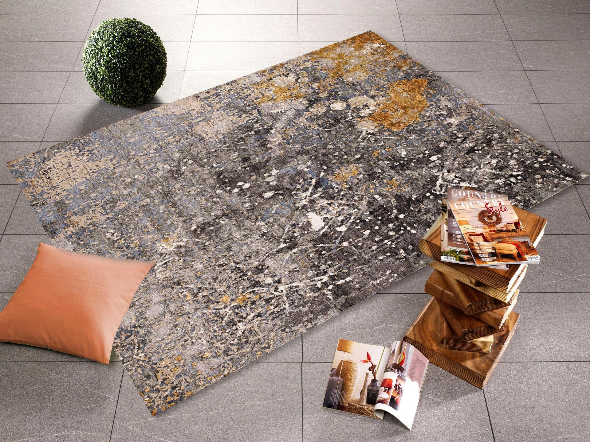 OCI DIE TEPPICHMARKE Teppich »Signature Orimon« rechteckig 4 mm Höhe handgeknüpft, dezenter Glanz, Wohnzimmer