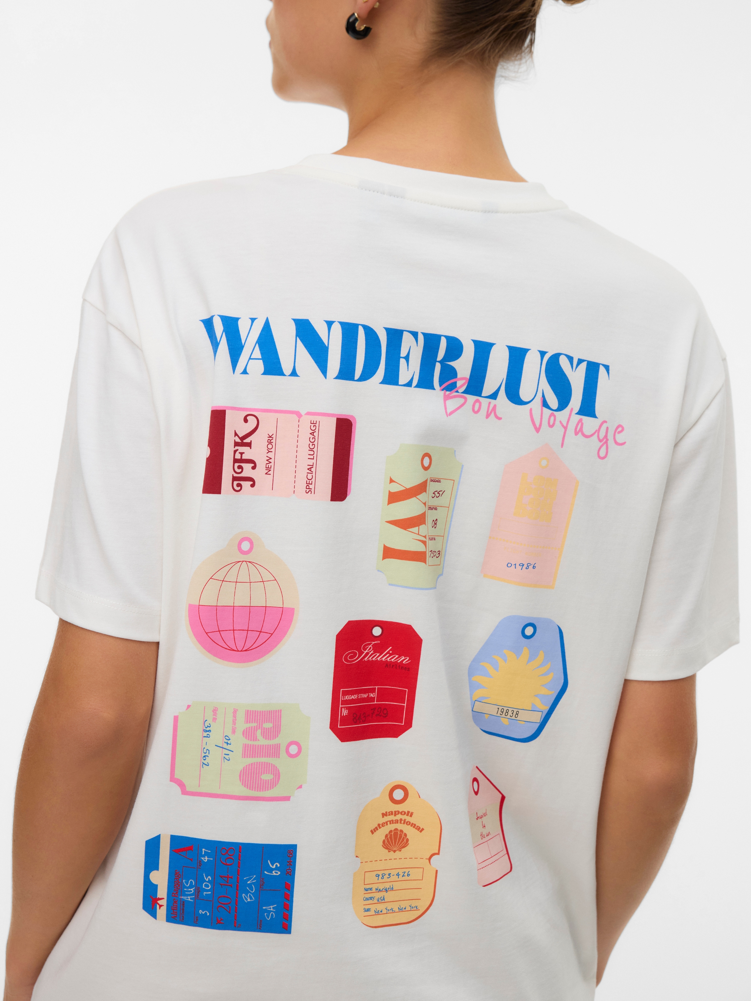 Vero Moda T-shirt »VMNINNA MIA SS TOP BOX JRS« coton, imprimé dans le dos