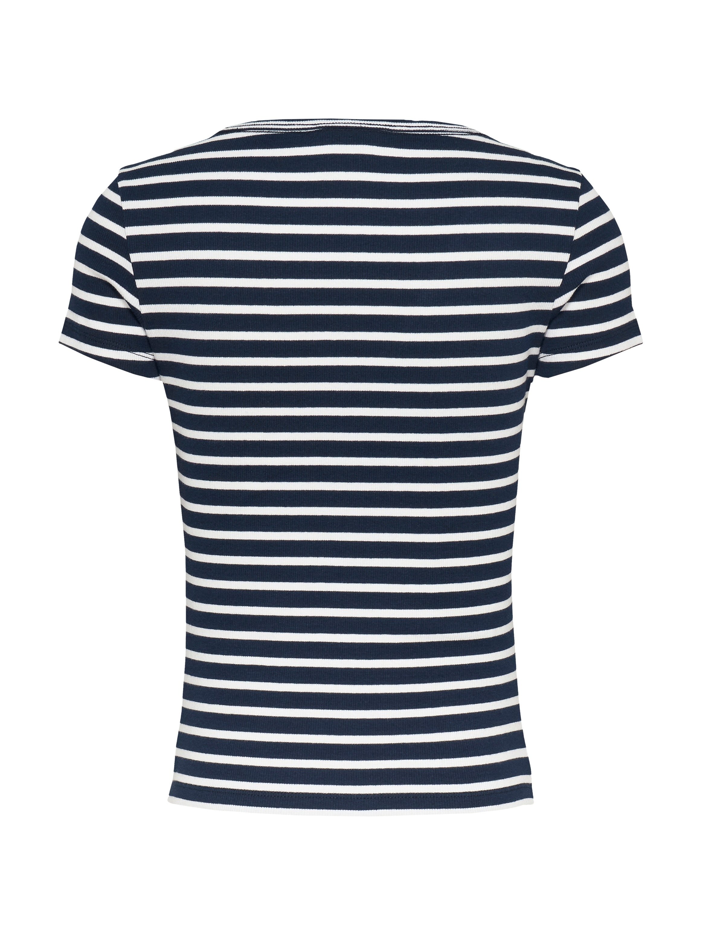 Tommy Jeans Kurzarmshirt »TJW SLIM ESSENTIAL RIB V SS«, in gerippter Struktur