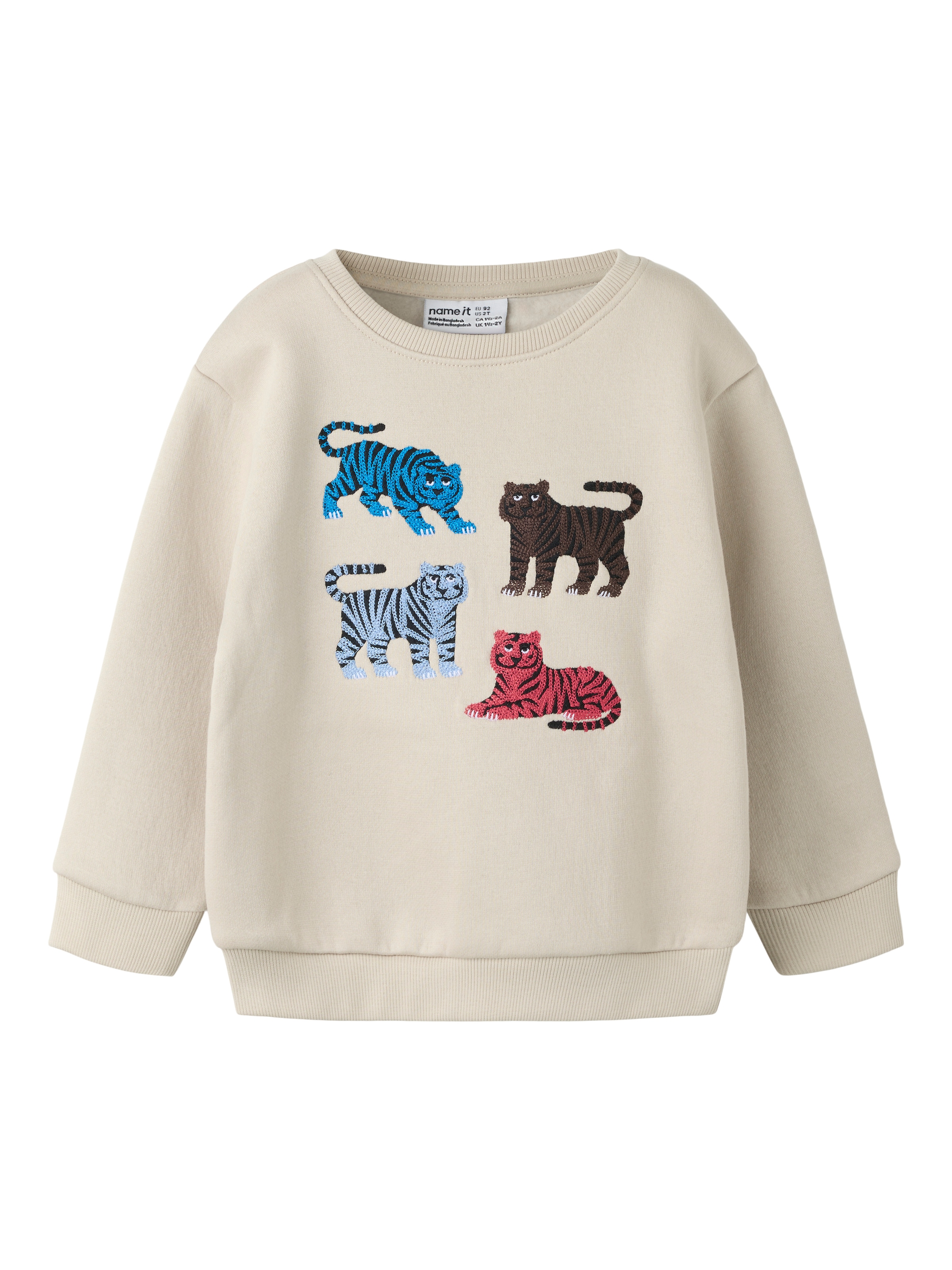 Name It Sweat-shirt »NMMLOCON LS NREG SWE BRU«, mélange coton, coupe régulière
