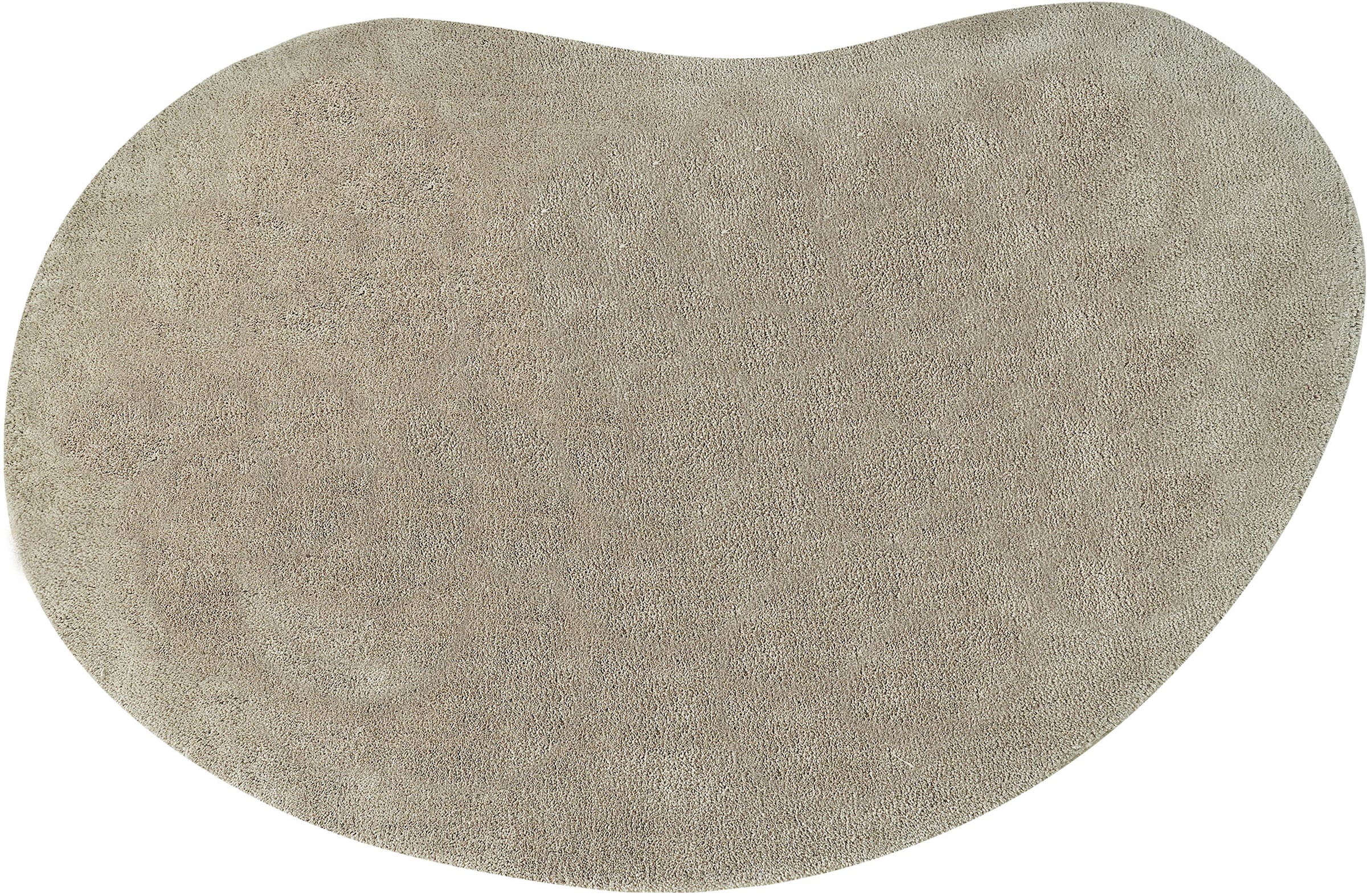 LeGer Home by Lena Gercke Hochflor-Teppich »Halrum, einfarbig, besondere Form, modern«, U-förmig, 25 mm Höhe, organische Form, bean shape, kuschelig, Wohnzimmer, Schlafzimmer