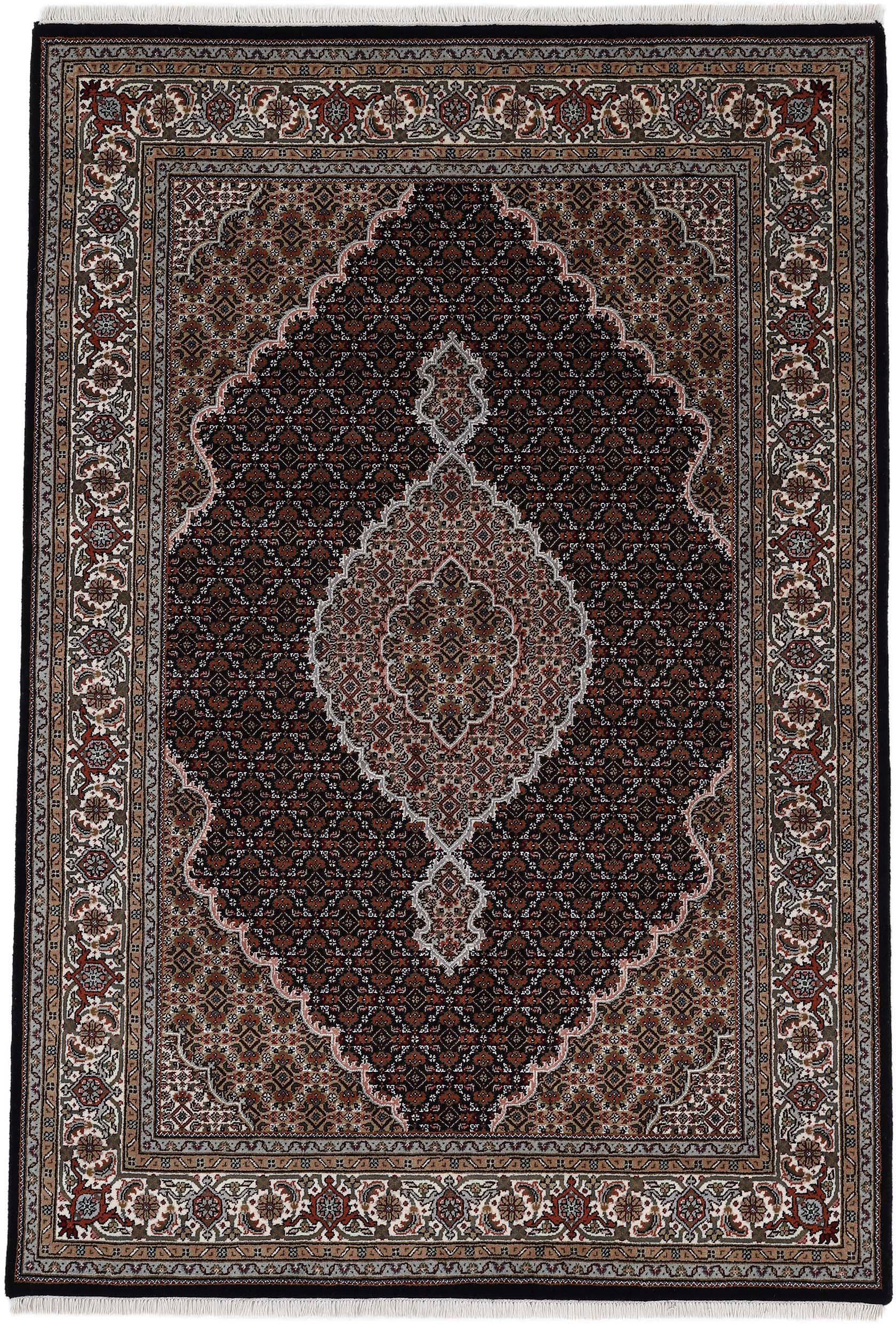 Image of Woven Arts Orientteppich "Tabriz Mahi, auch als Läufer" rechteckig 15 mm Höhe handgeknüpft, Wohnzimmer, reine Wolle