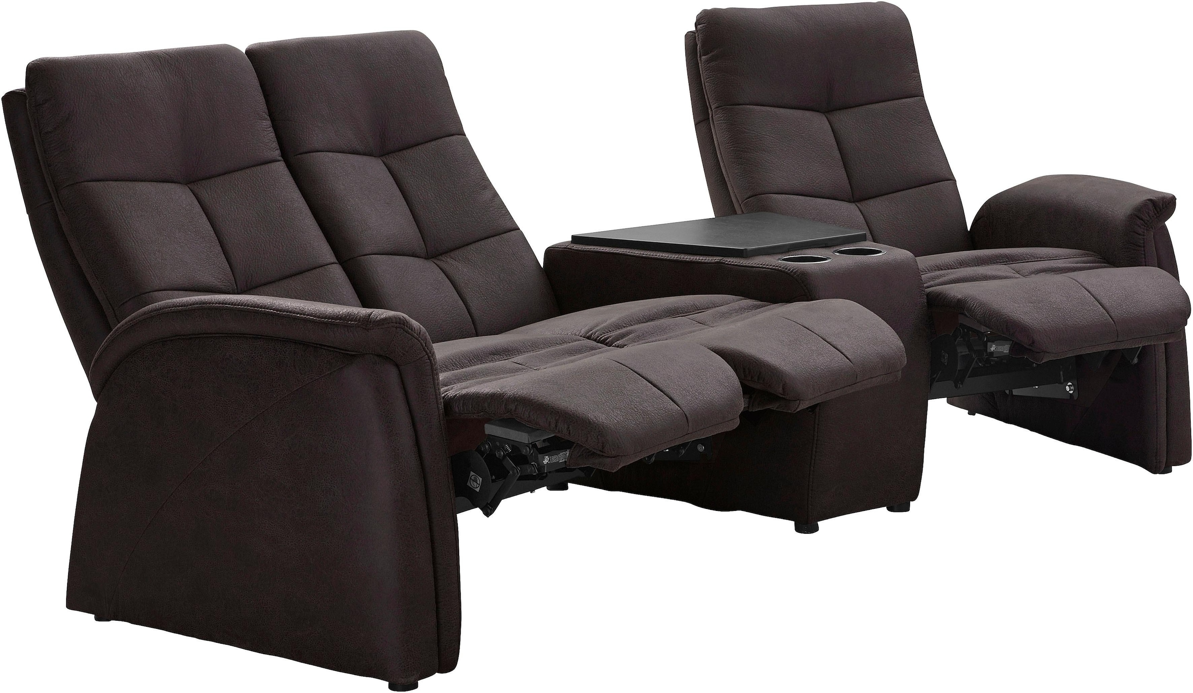 exxpo - sofa fashion 3-Sitzer »Tivoli, Kinosofa mit Relaxfunktion, mit Ablagetisch und Stauraum«, bequem und komfortabel, hohe Rückenlehne