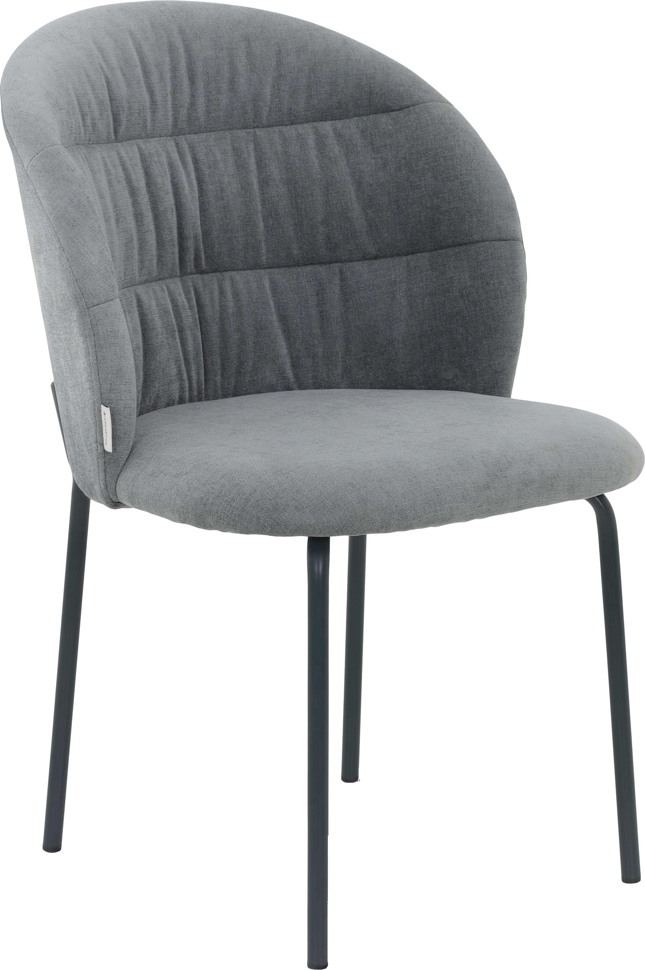 TOM TAILOR HOME 4-Fussstuhl »LEAF CHAIR«, (Set), 2 St., Chenille, 4-Fussgestell, Raffung in der Rückenlehne