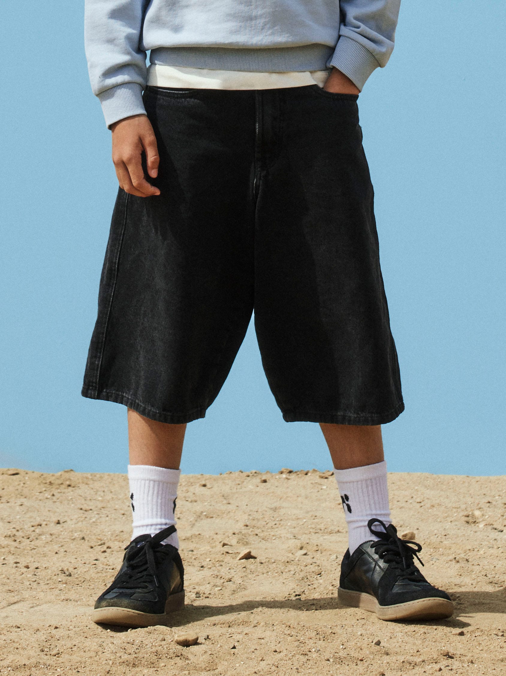 Name It Bermuda en jean »NKMBEN X-SKATER DNM JORTS 7850-RM LNOOS« Baumwolle,  starker Used Look, Skater Fit