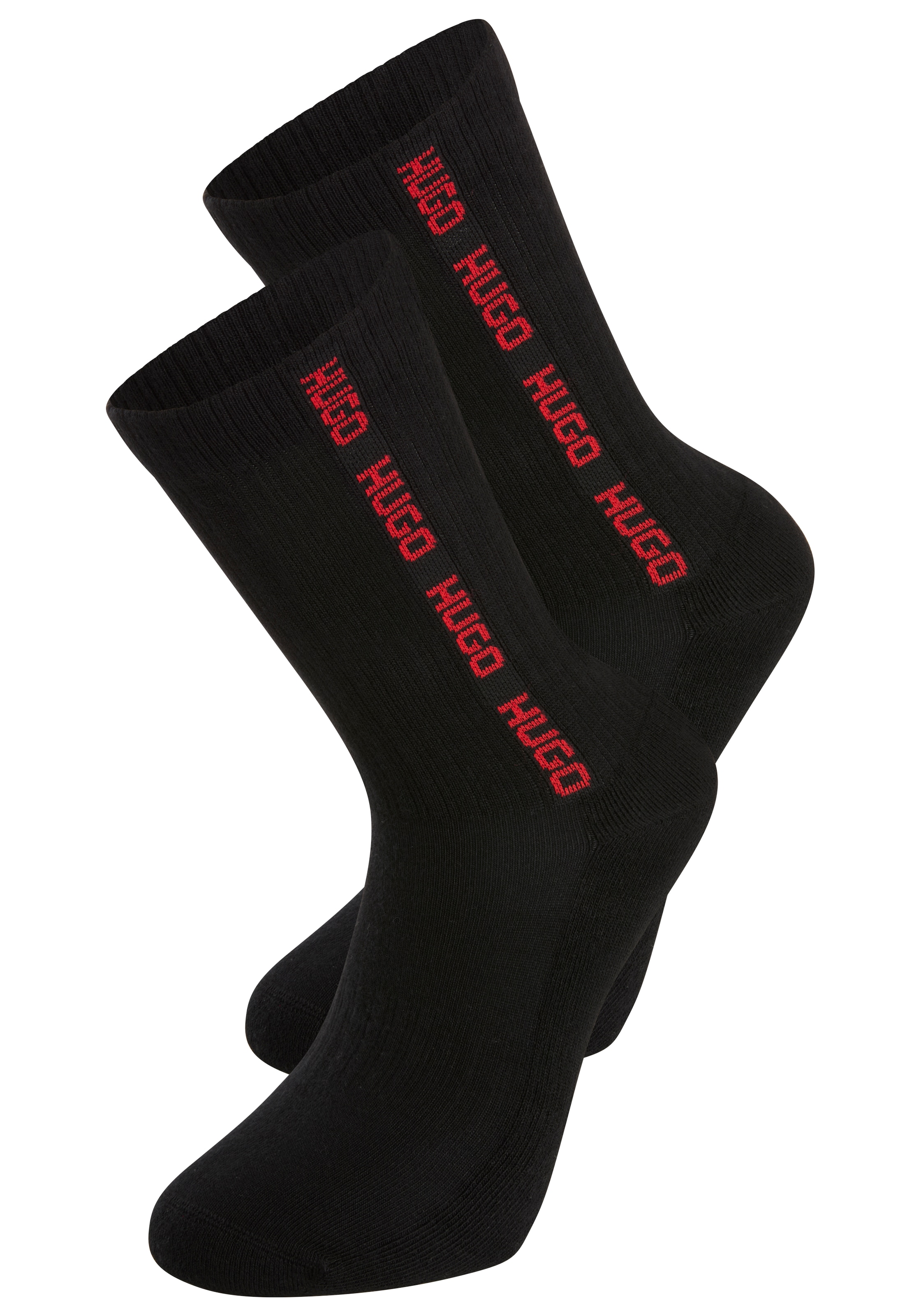 Image of HUGO Underwear Basicsocken "3P QS RIB TAPE MD" mit Rippdetails