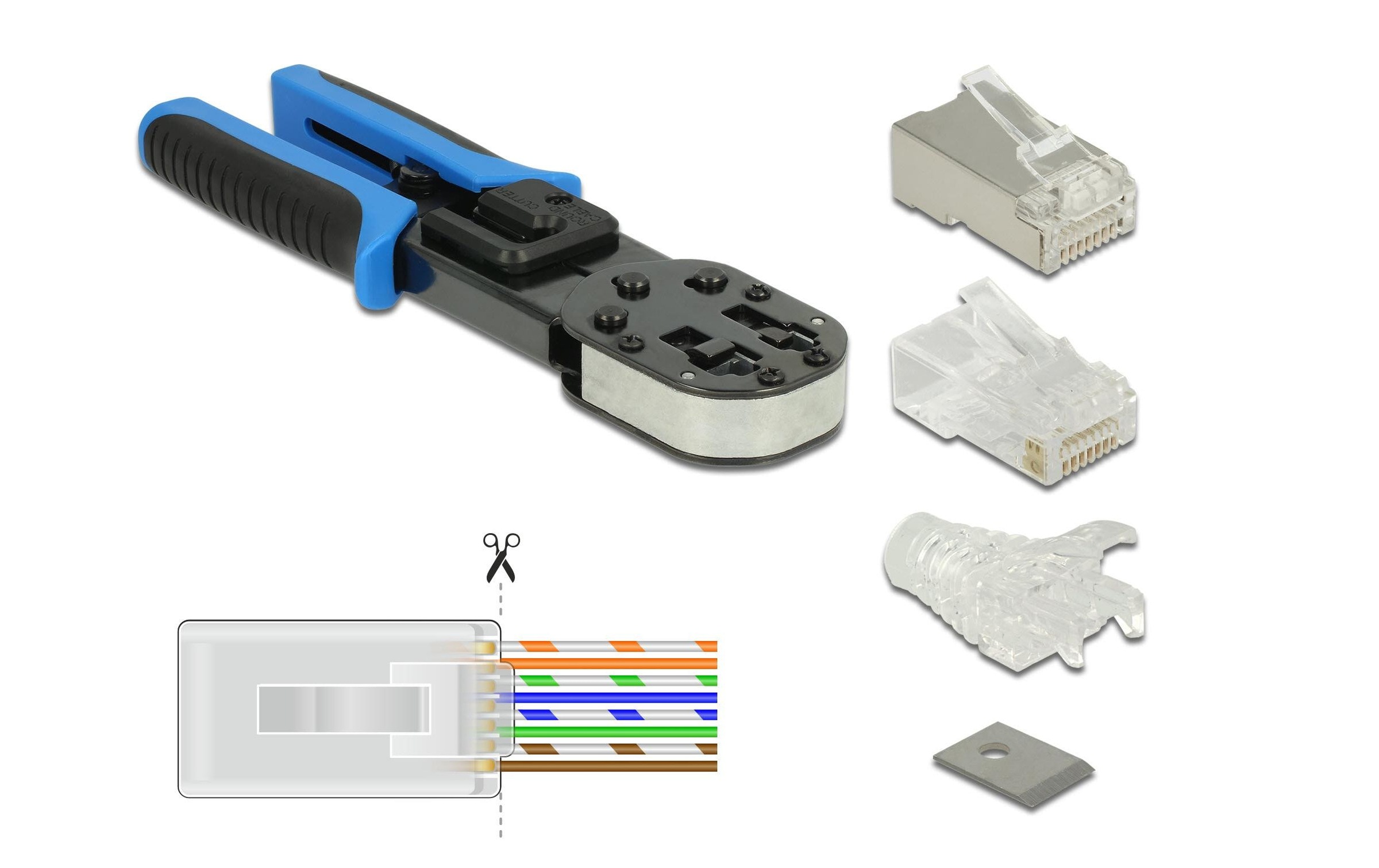 Image of Delock Werkzeugset "RJ45 Crimp&Cut Werkzeugset"