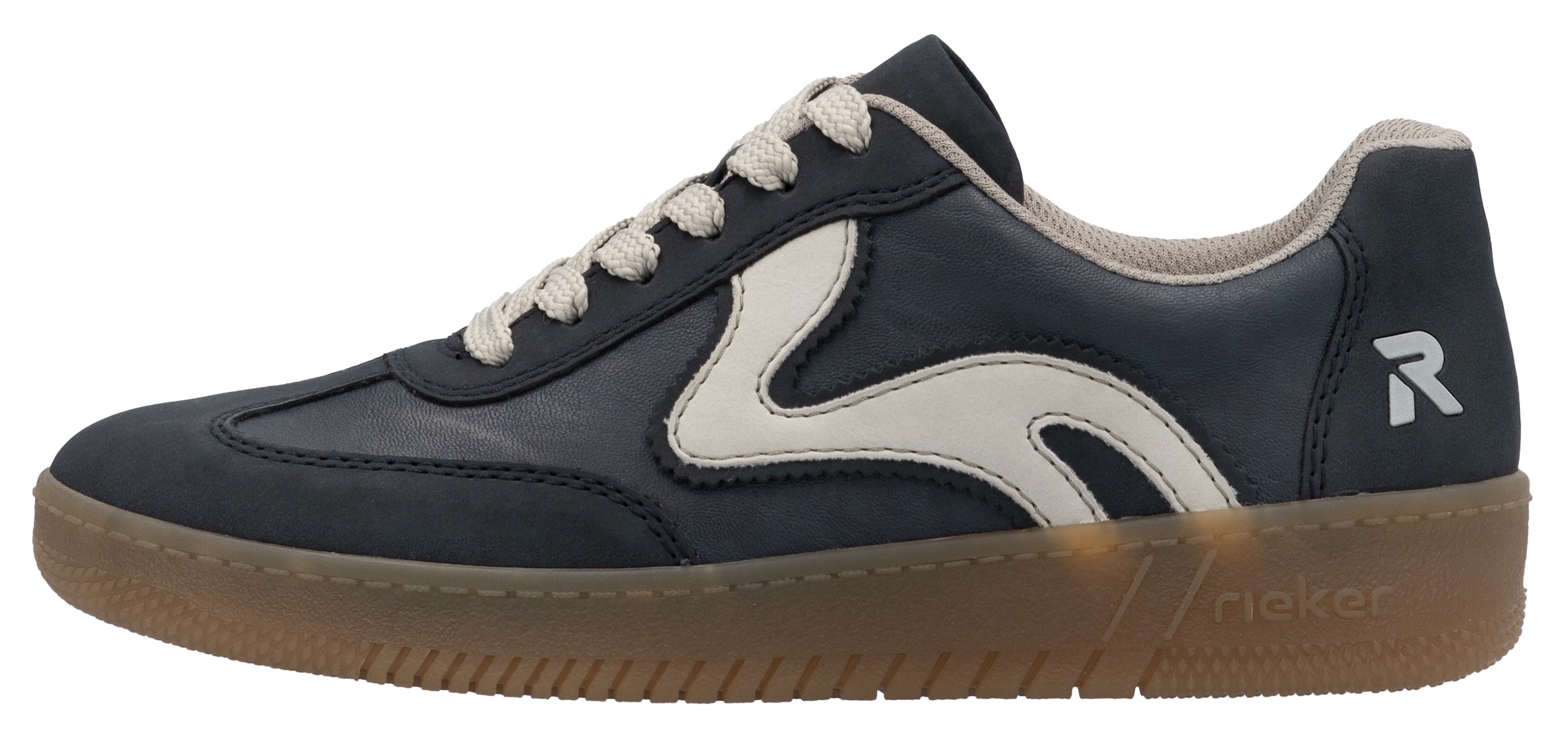 RIEKER Sport Baskets à plateforme  , Freizeitschuh, Halbschuh, Schnürschuh in veganer Verarbeitung