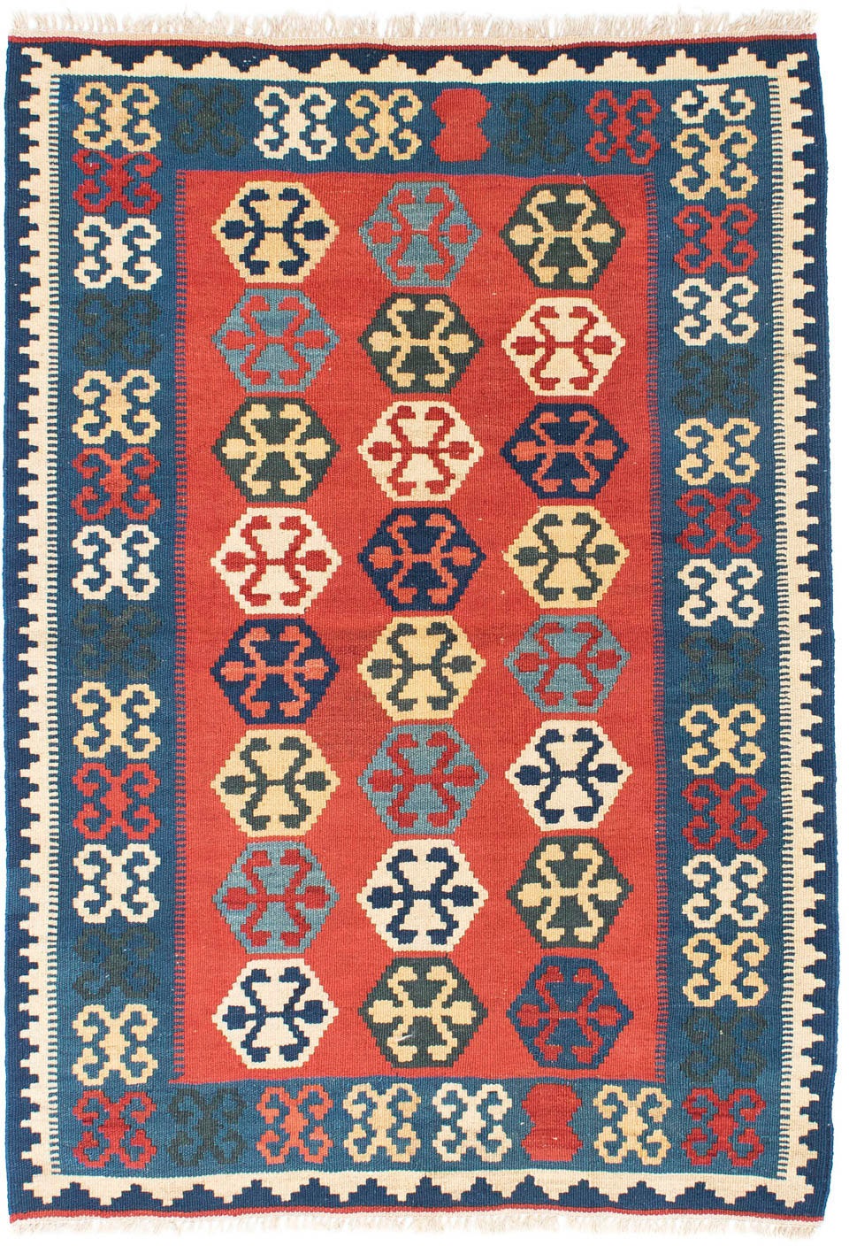 Image of morgenland Wollteppich »Gabbeh Felder Colorato 134 x 100 cm«, rechteckig, 2 mm Höhe, Handgeknüpft bei Ackermann Versand Schweiz