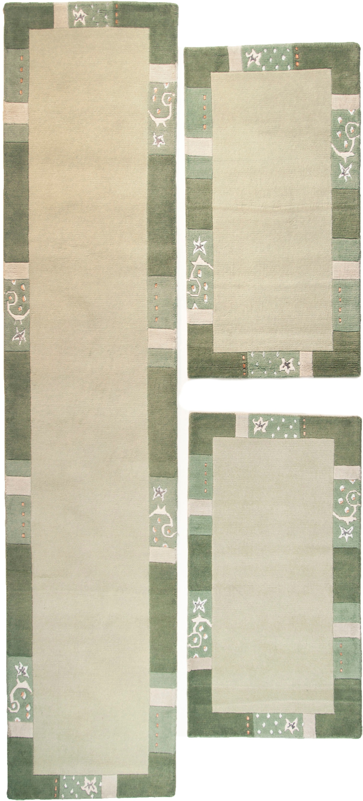 Image of THEKO Bettumrandung »Royal Ganges«, (3 tlg.), Bettvorleger, Läufer-Set, reine Wolle, mit Bordüre, ideal im Schlafzimmer bei Ackermann Versand Schweiz