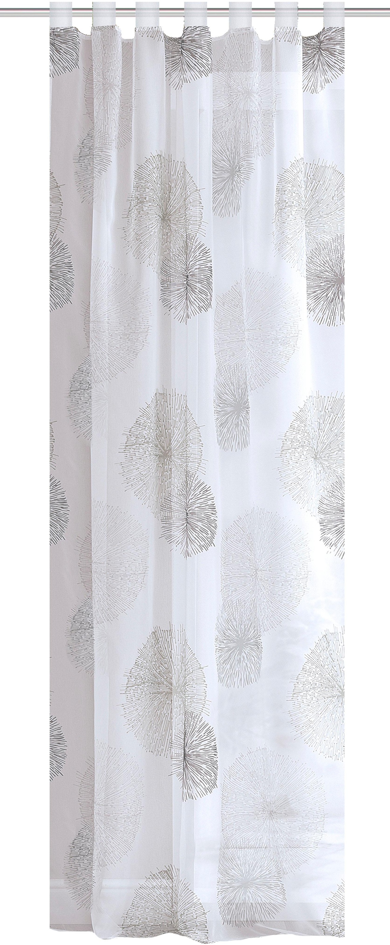 HOME WOHNIDEEN Vorhang "RAWLINS" Schlaufen 1 Stk. tlg. Schal aus Voile bedruckt