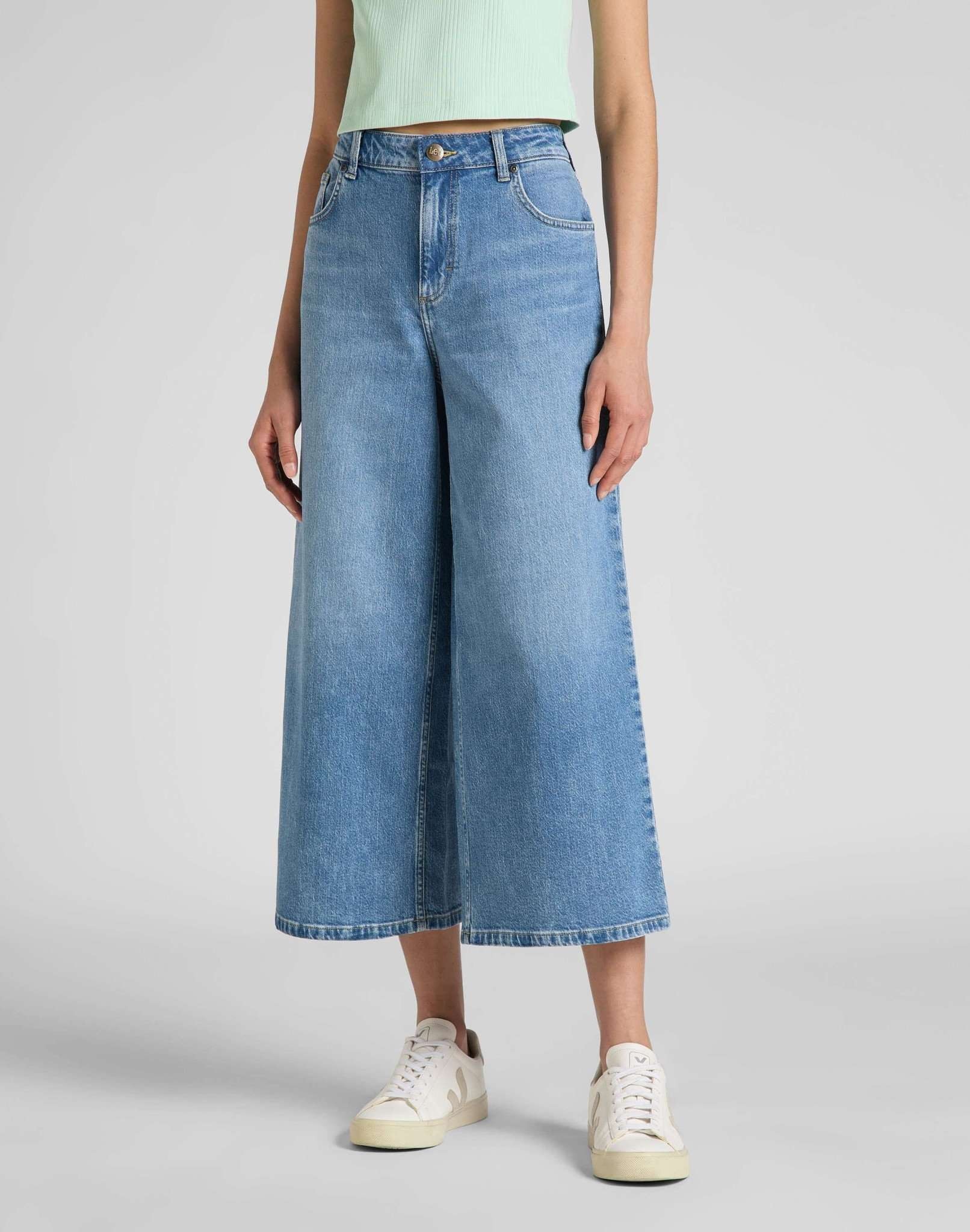 Straight-Jeans »LEE Flared Jeans Jody Straight Crop«