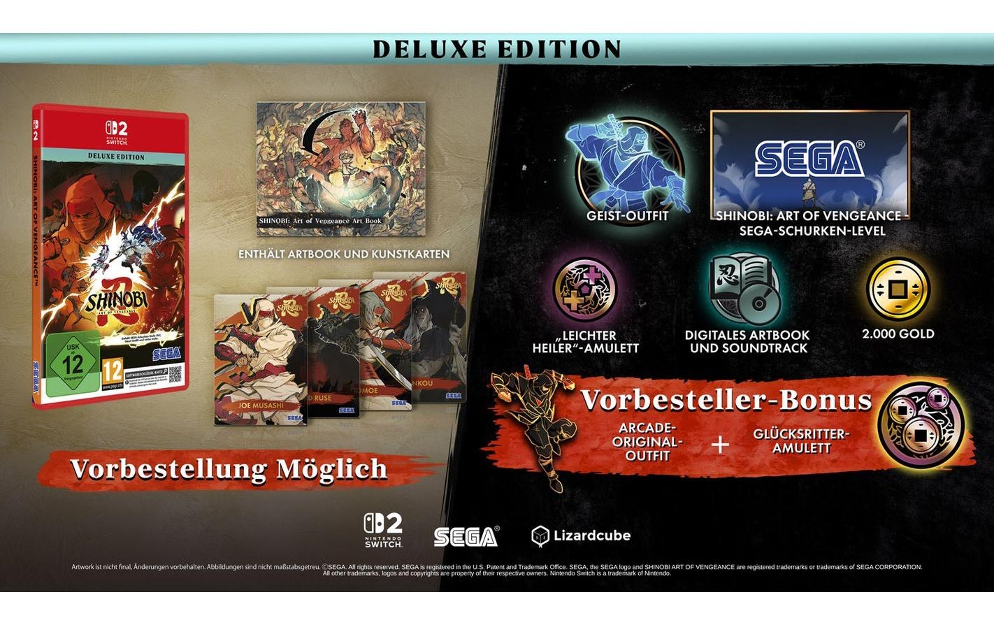 Sega Spielesoftware »SHINOBI: Art of Vengeance DE (Switch 2) (DE) (Game-Key Card)« Nintendo Switch 2