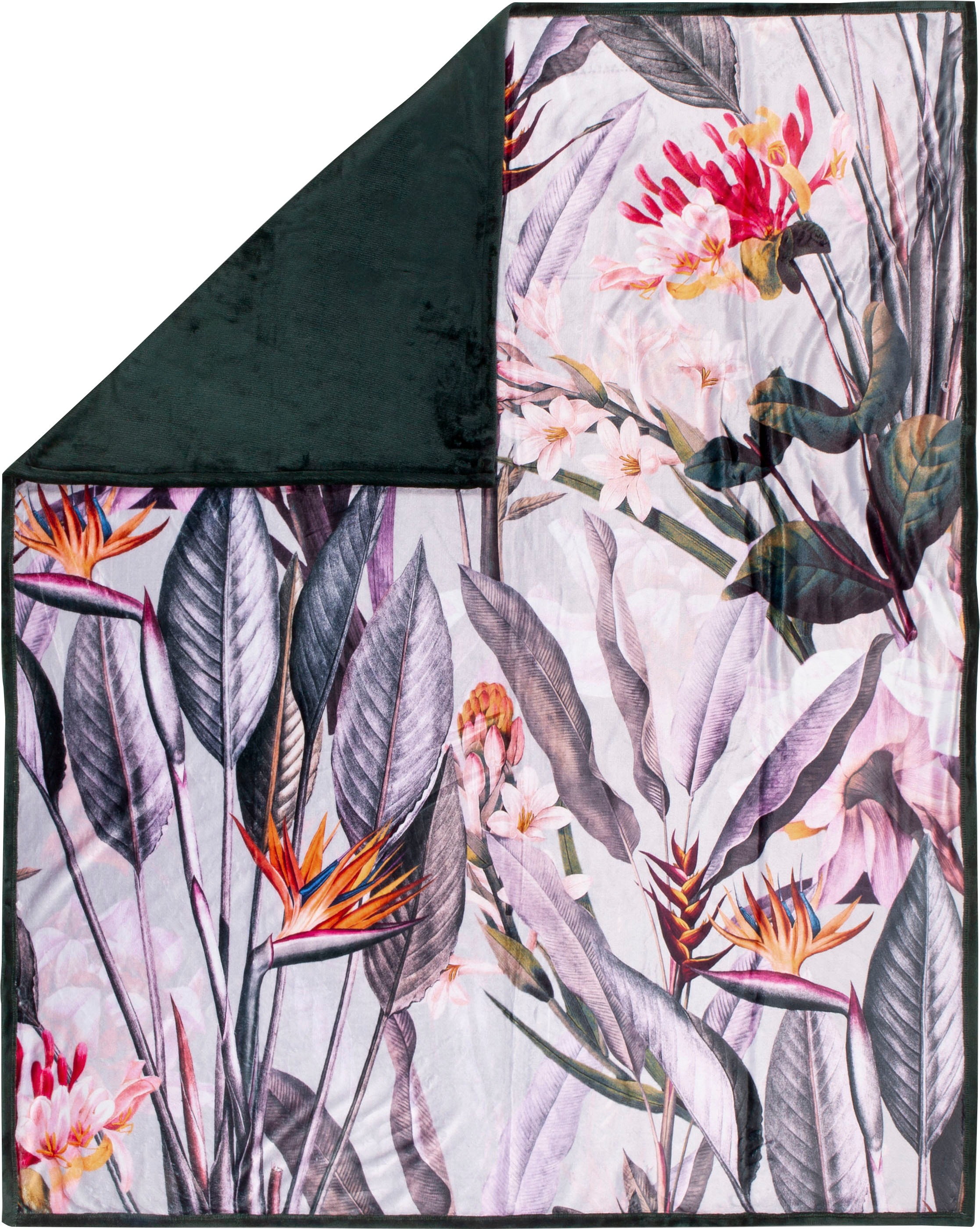 Image of Descanso Plaid »Modena«, mit Blumen, Kuscheldecke bei Ackermann Versand Schweiz