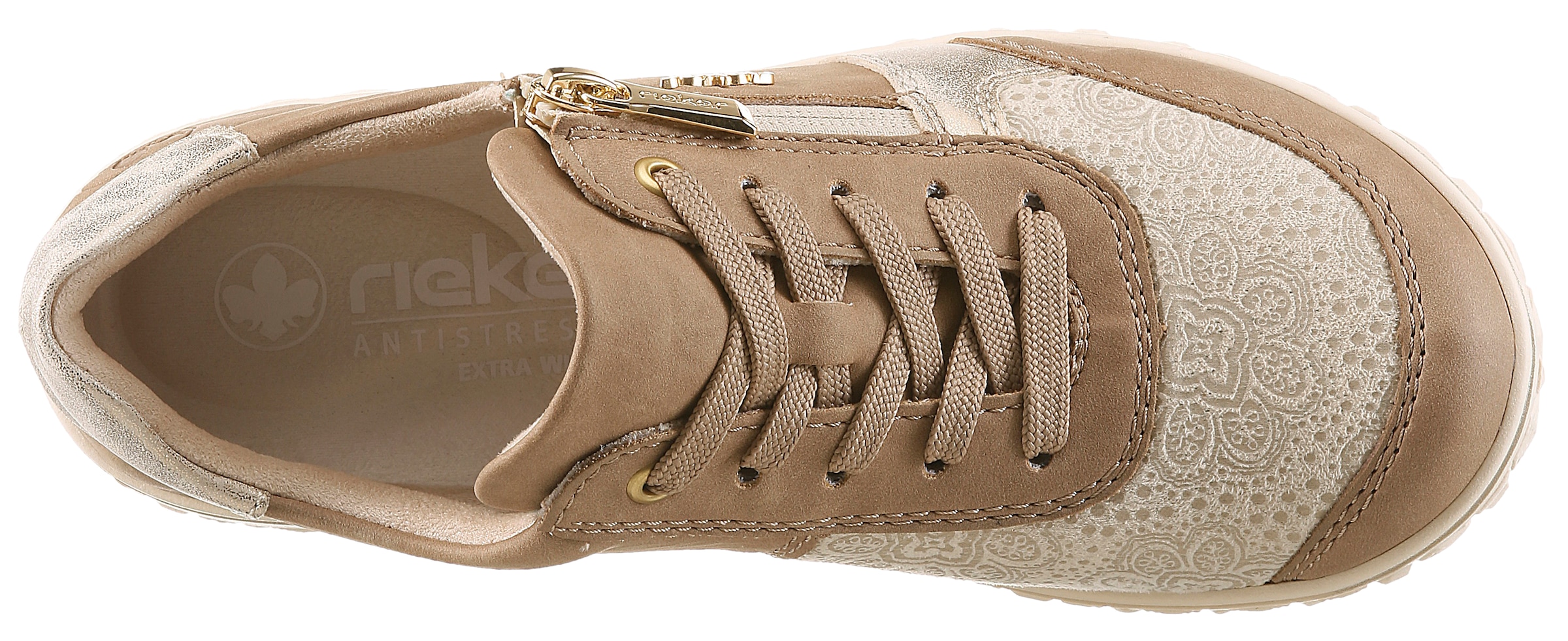 Rieker Sneakers  chaussure à lacets, chaussure basse, basket compensée avec fermeture éclair