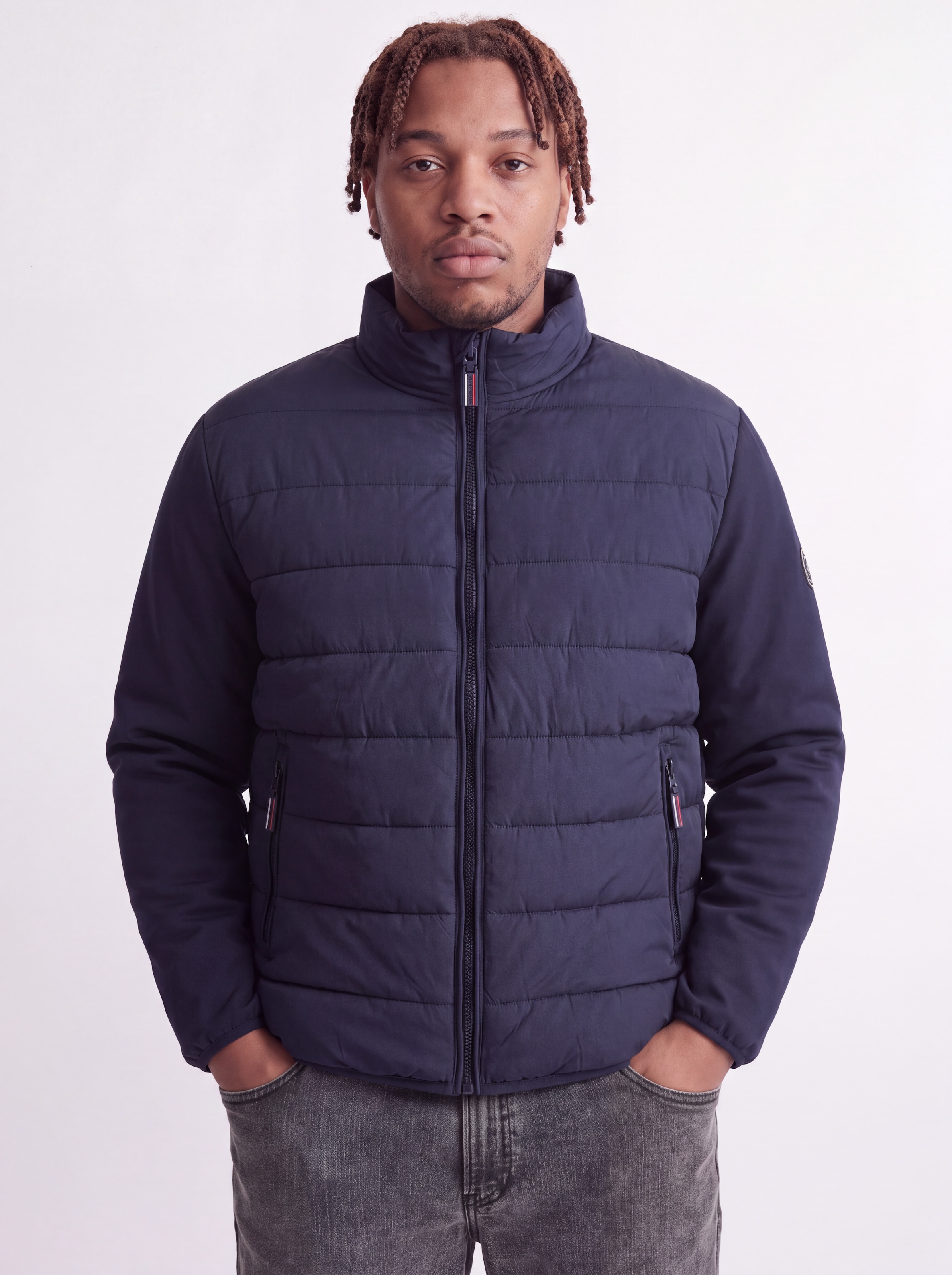 Image of Jack & Jones PlusSize Steppjacke "JJETATE HYBRID JACKET SN PLS" Kunstfaser, regular fit