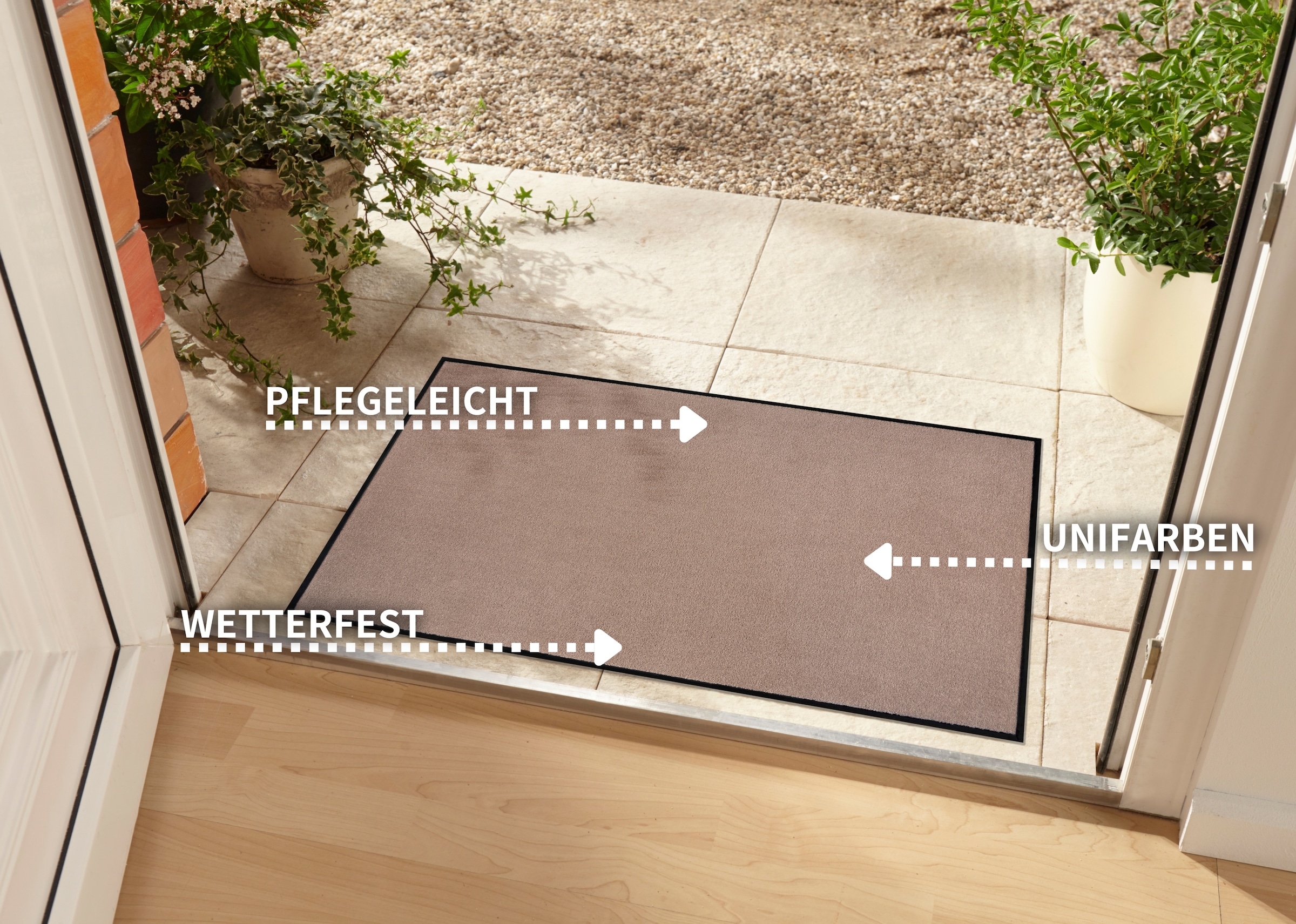 HANSE Home Fussmatte »Triton«, rechteckig, 7 mm Höhe, Schmutzfangmatte, Türmatte, In- und Outdoor, Läufer, waschbar