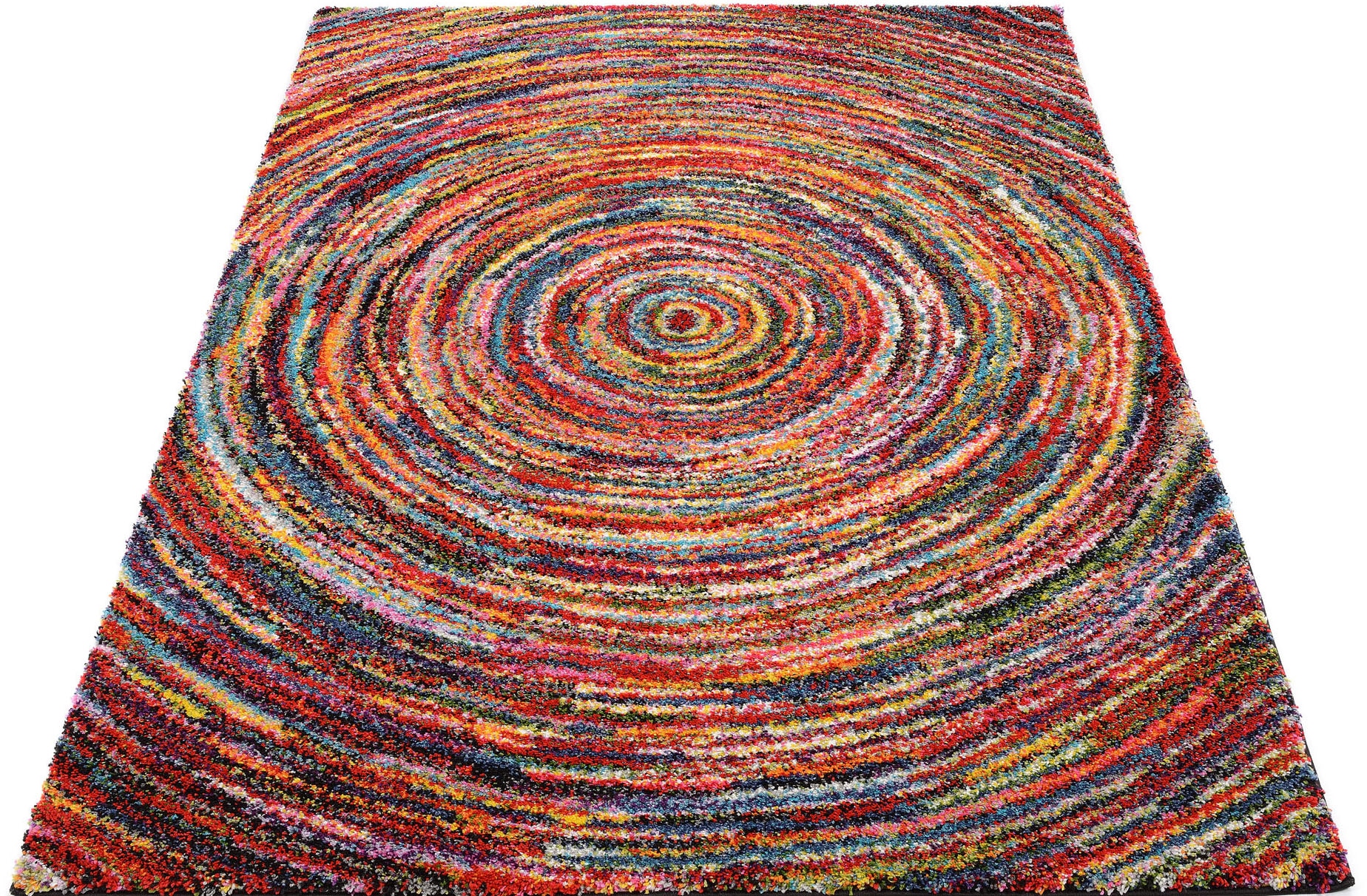 Image of OCI DIE TEPPICHMARKE Hochflor-Teppich "Sixteen Round" rechteckig 25 mm Höhe Langflor, Shaggy, modernes Design, Wohnzimmer, Kinderzimmer