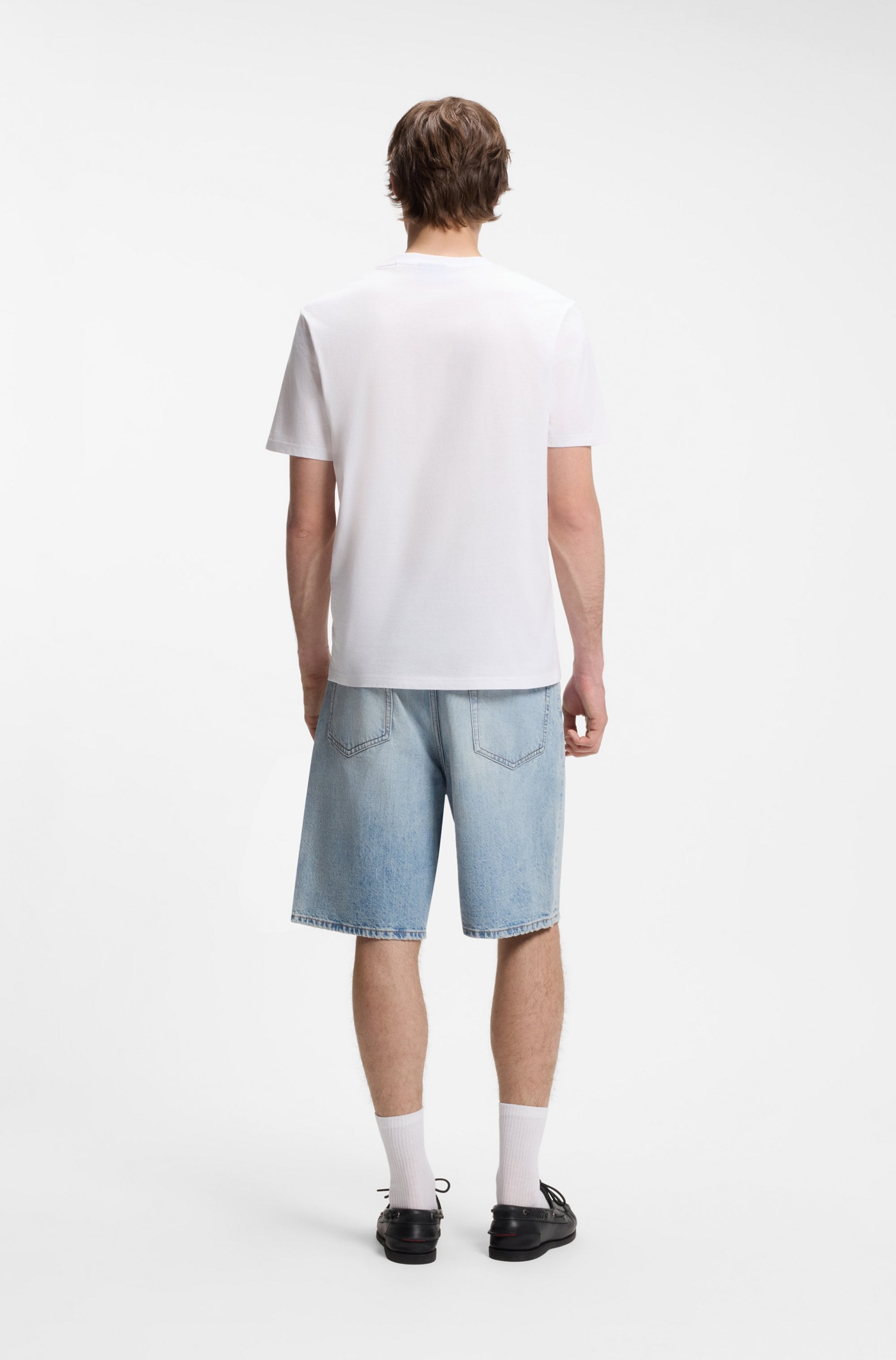 HUGO T-shirt »Nesptee« col rond, coupe régulière, coton pur