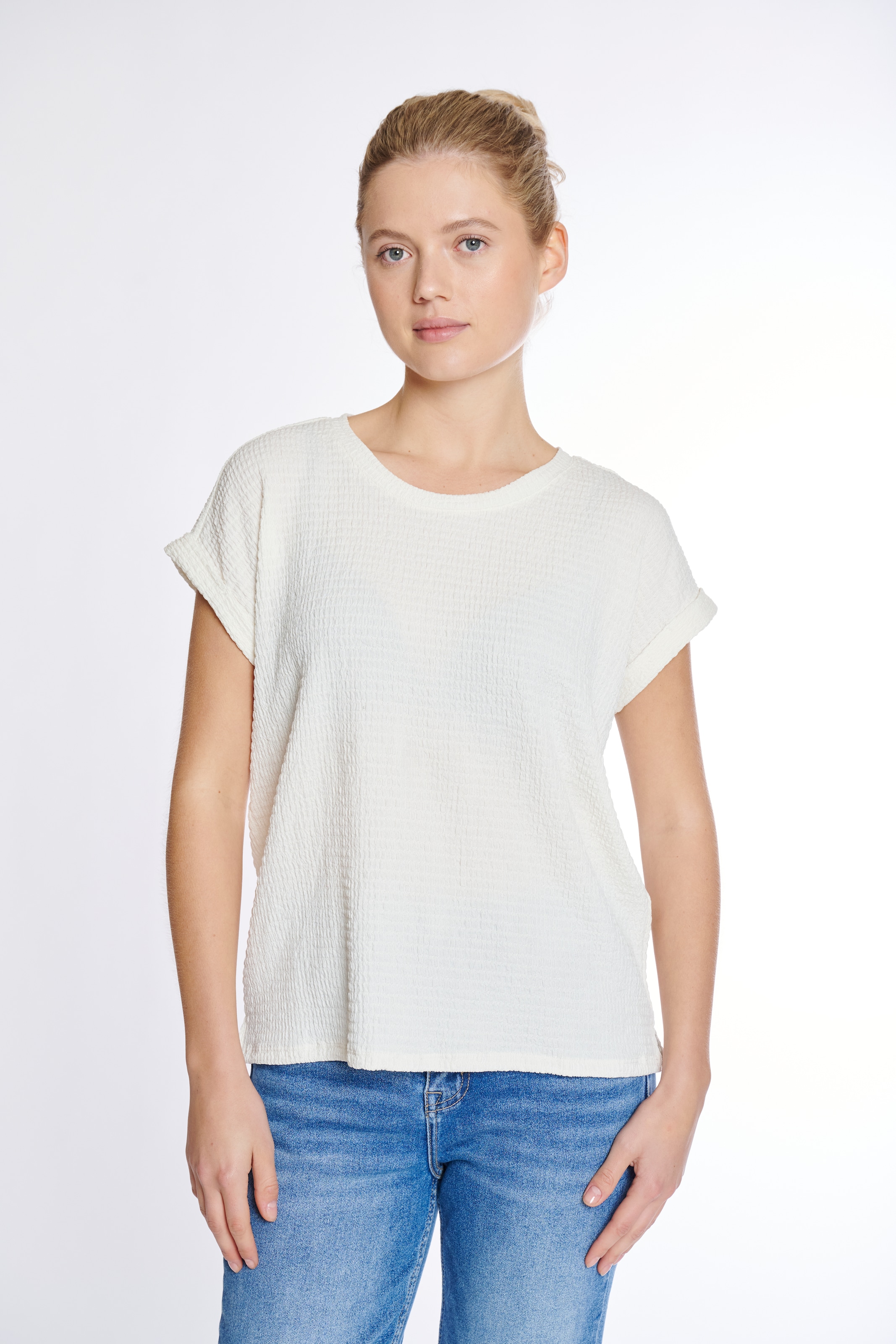 Image of ZABAIONE Kurzarmshirt "Al44legra" Crinkle-Ware