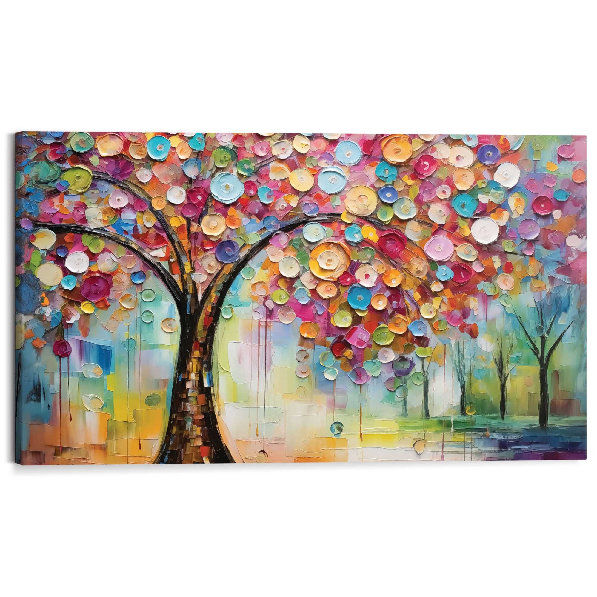 Image of Reinders Deco-Panel "Mehrfarbiger Baum" Wohnzimmer - Mehrfarbig - MDF - Wald - 118x70 cm