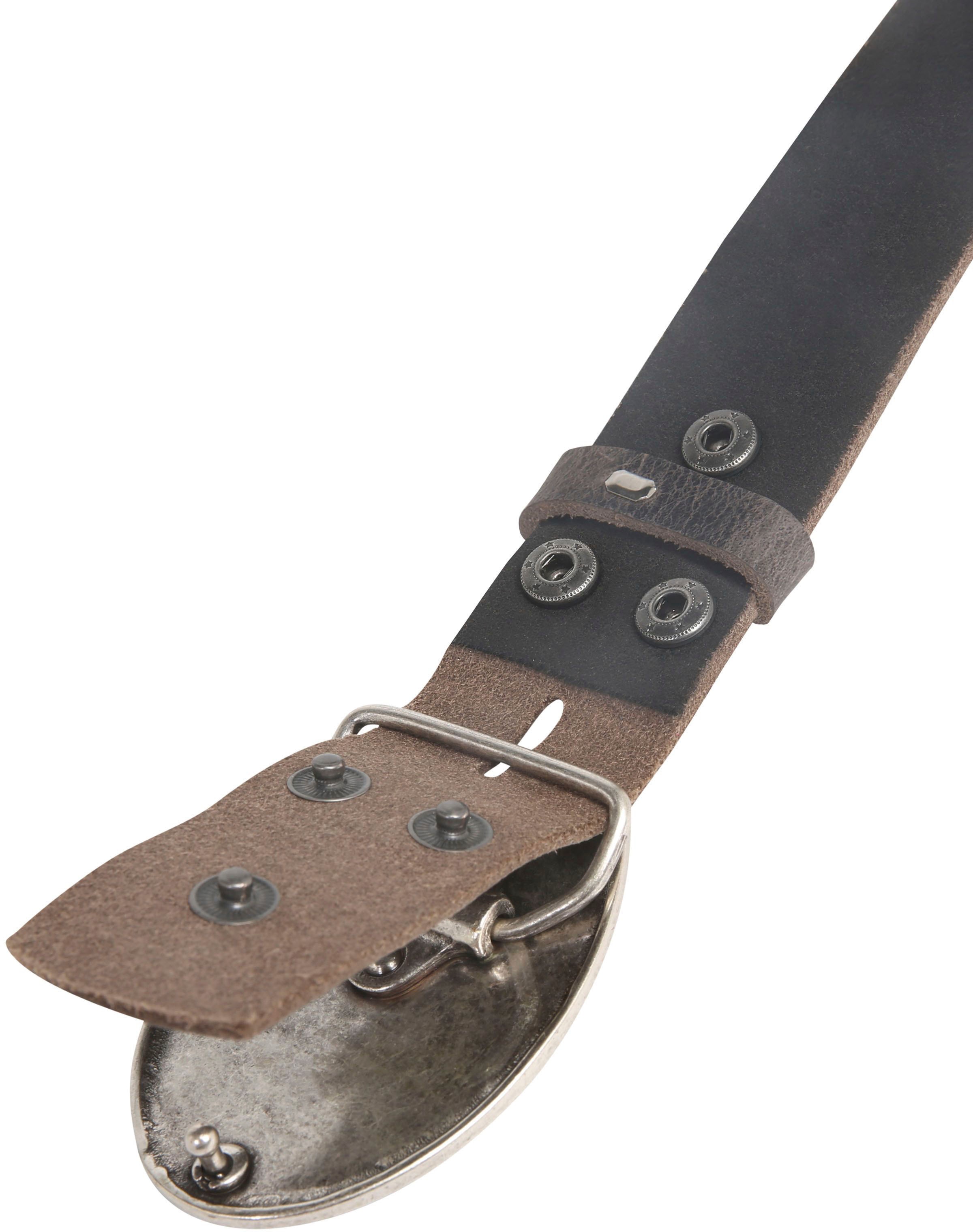 Rettungsring Gürtel Ceinture en cuir , mit Koppelschliesse im Antik-Look