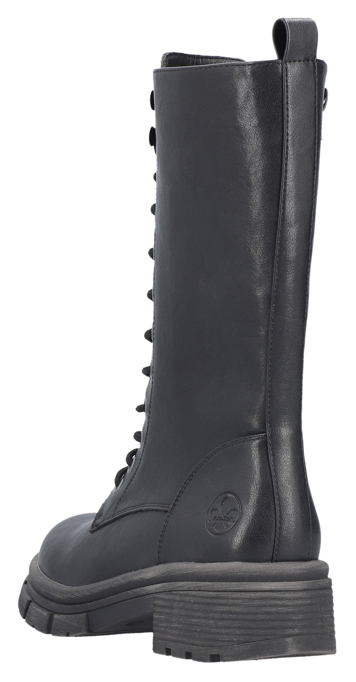 Rieker Schnürstiefel  Schnürboots mit Reissverschluss und robuster Profilsohle